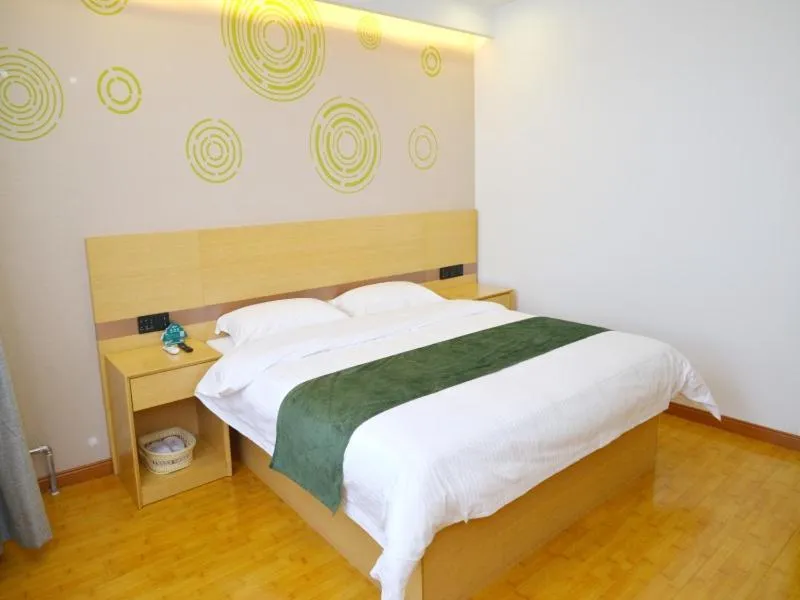 Bed in GreenTree Inn Beijing Yanqing District Badaling Changcheng Kangzhuang Smart Choice Hotel