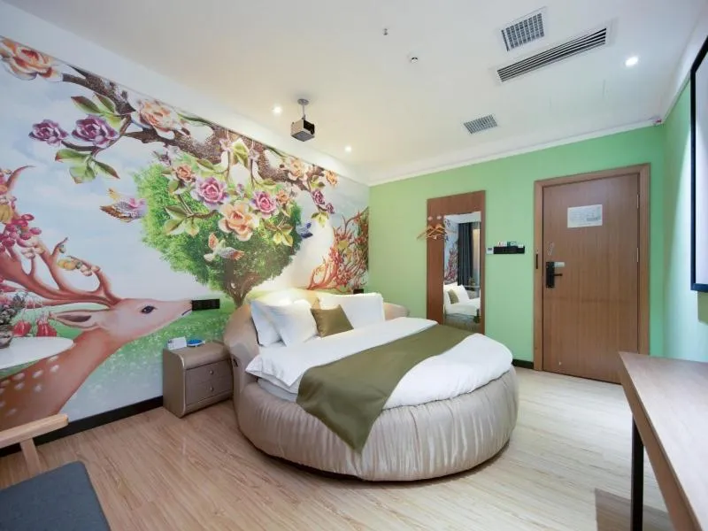 Bed in GreenTree Inn Kunming Nanping Pedestrian Street Hotel