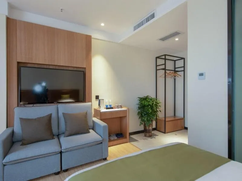 Bed in GreenTree Inn Kunming Nanping Pedestrian Street Hotel