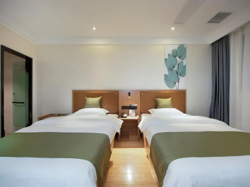 Bed in GreenTree Inn Kunming Nanping Pedestrian Street Hotel