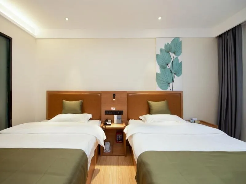 Bed in GreenTree Inn Kunming Nanping Pedestrian Street Hotel