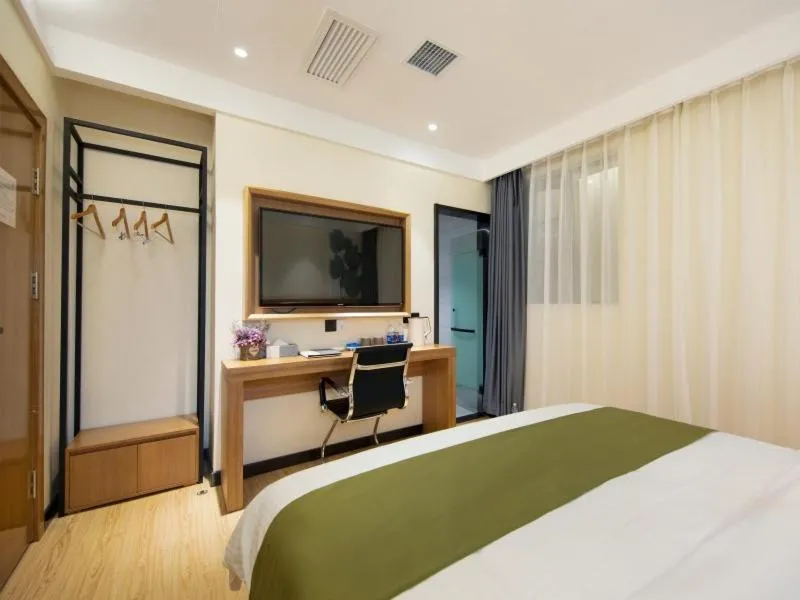 Bed in GreenTree Inn Kunming Nanping Pedestrian Street Hotel