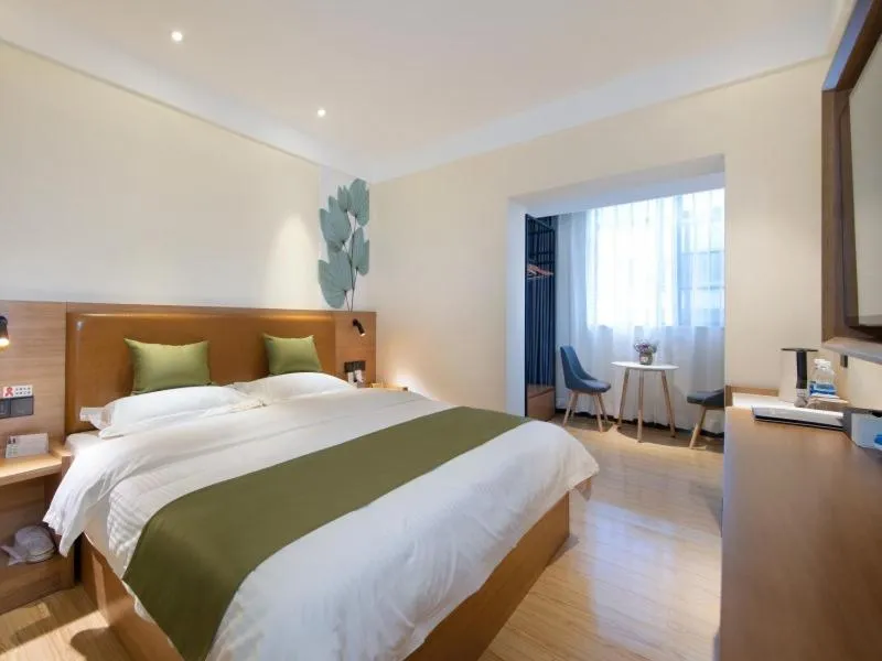 Bed in GreenTree Inn Kunming Nanping Pedestrian Street Hotel