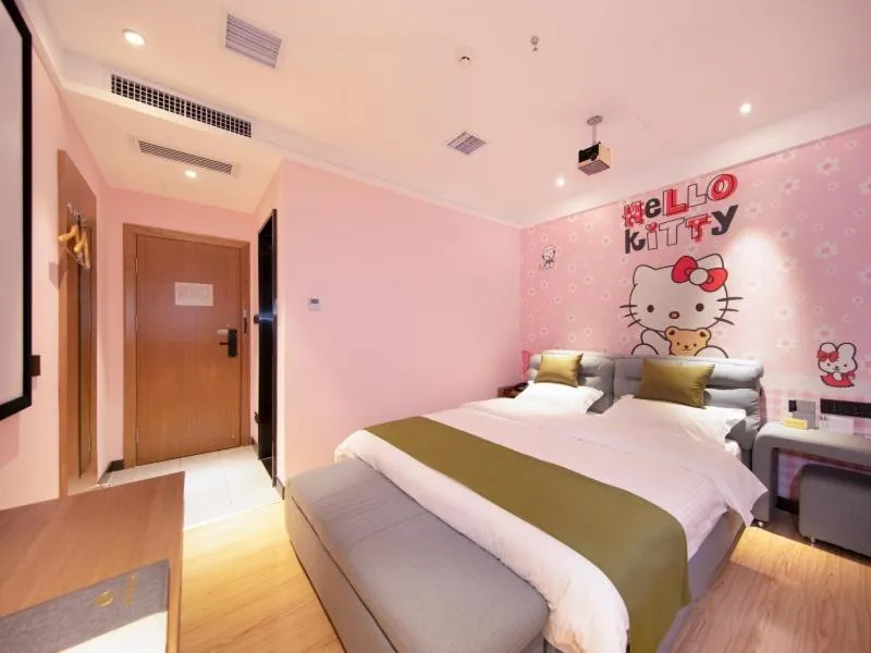 Bed in GreenTree Inn Kunming Nanping Pedestrian Street Hotel