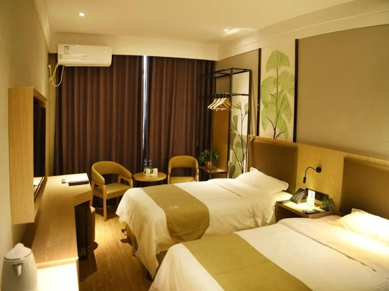 Bed in GreenTree Inn Puyang Hualong District Zhongyuan Road Hotel