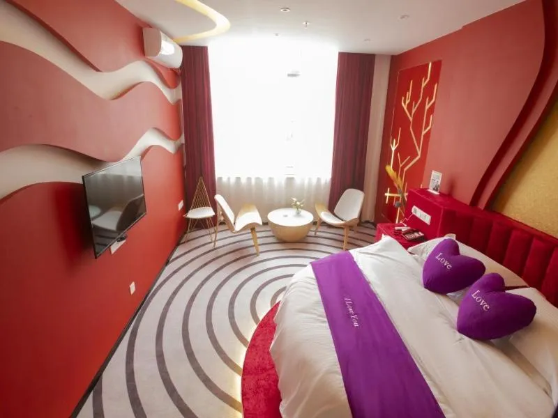 Bed in GreenTree Inn Yulin Exhibition Center Darunfa Hotel