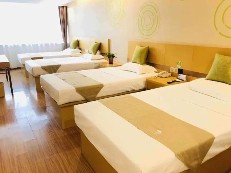Bed in GreenTree Inn Tianjin Hedong District Tianjin Station Front Square Express Hotel