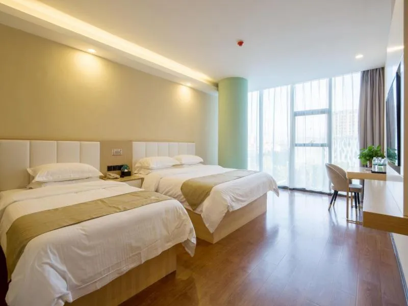 Bed in GreenTree Qindao Chengyang Zhengyang Middle Road Wanda Hotel