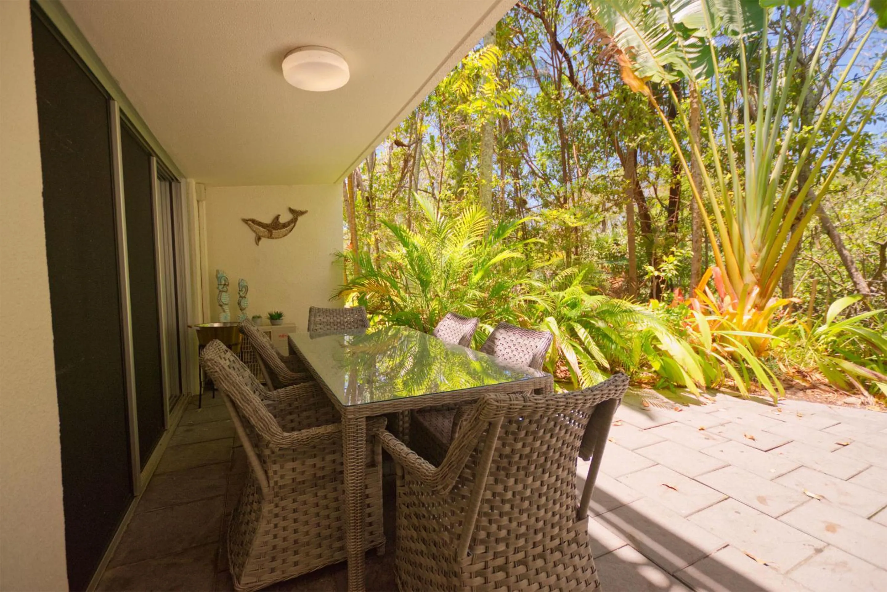 Patio in Raintrees Moffat Beach