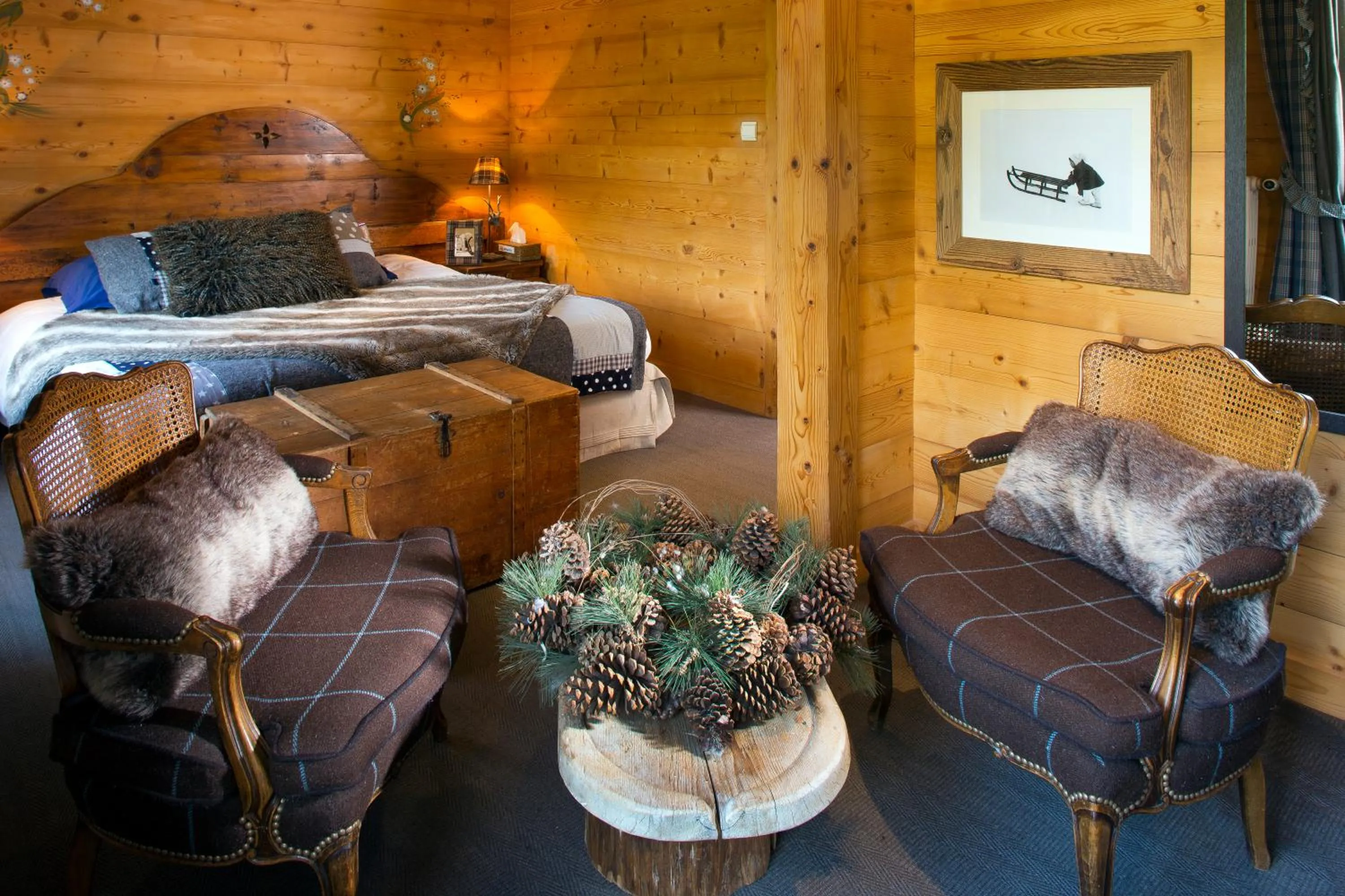 Winter, Bed in Chalet-Hôtel & Spa Les Cimes