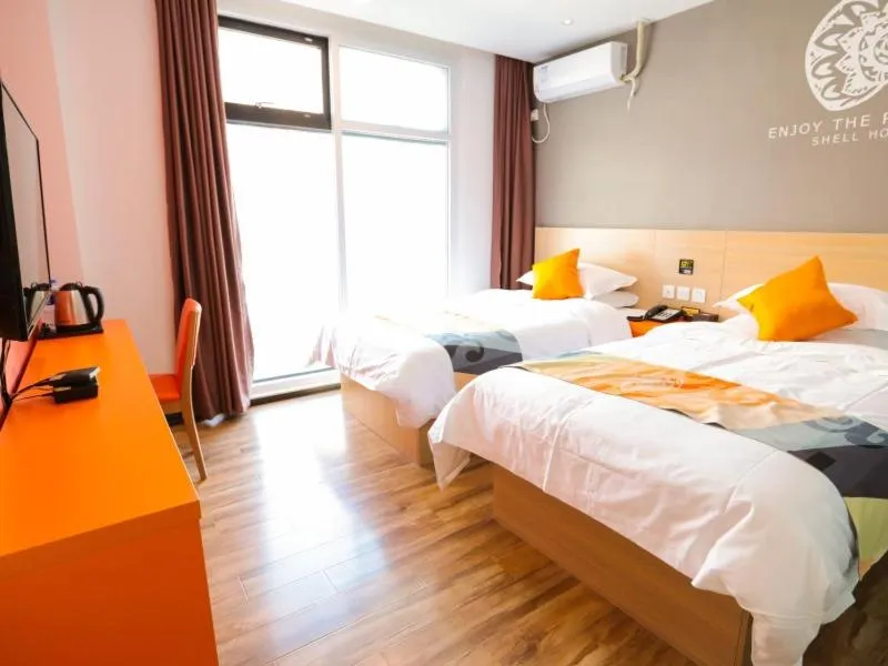 Bed in Shell Zhangjiakou City Qiaodong District Ginza Hotel