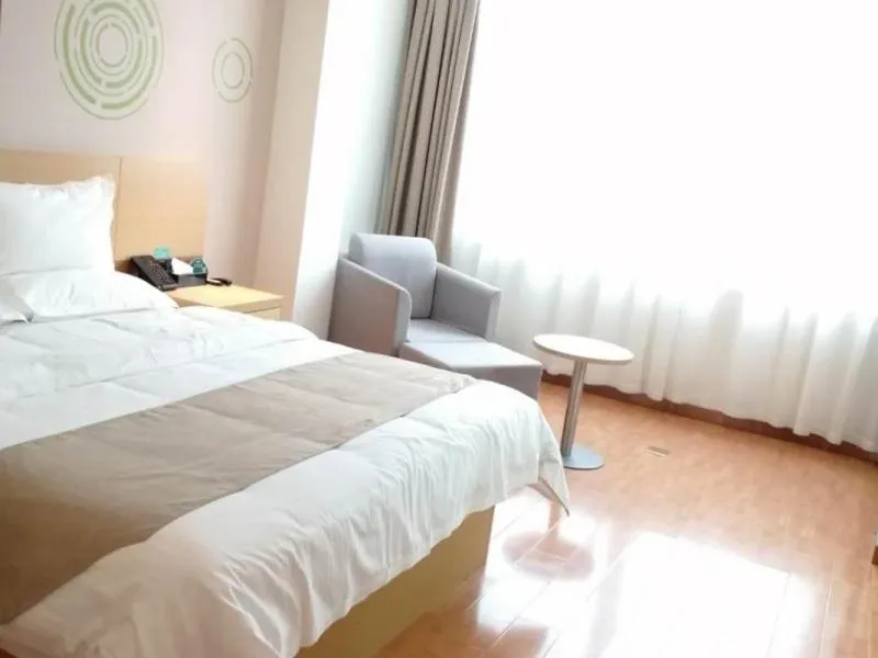 Bed in GreenTree Inn Shijiazhuang Yuanshi County Beihuan Road