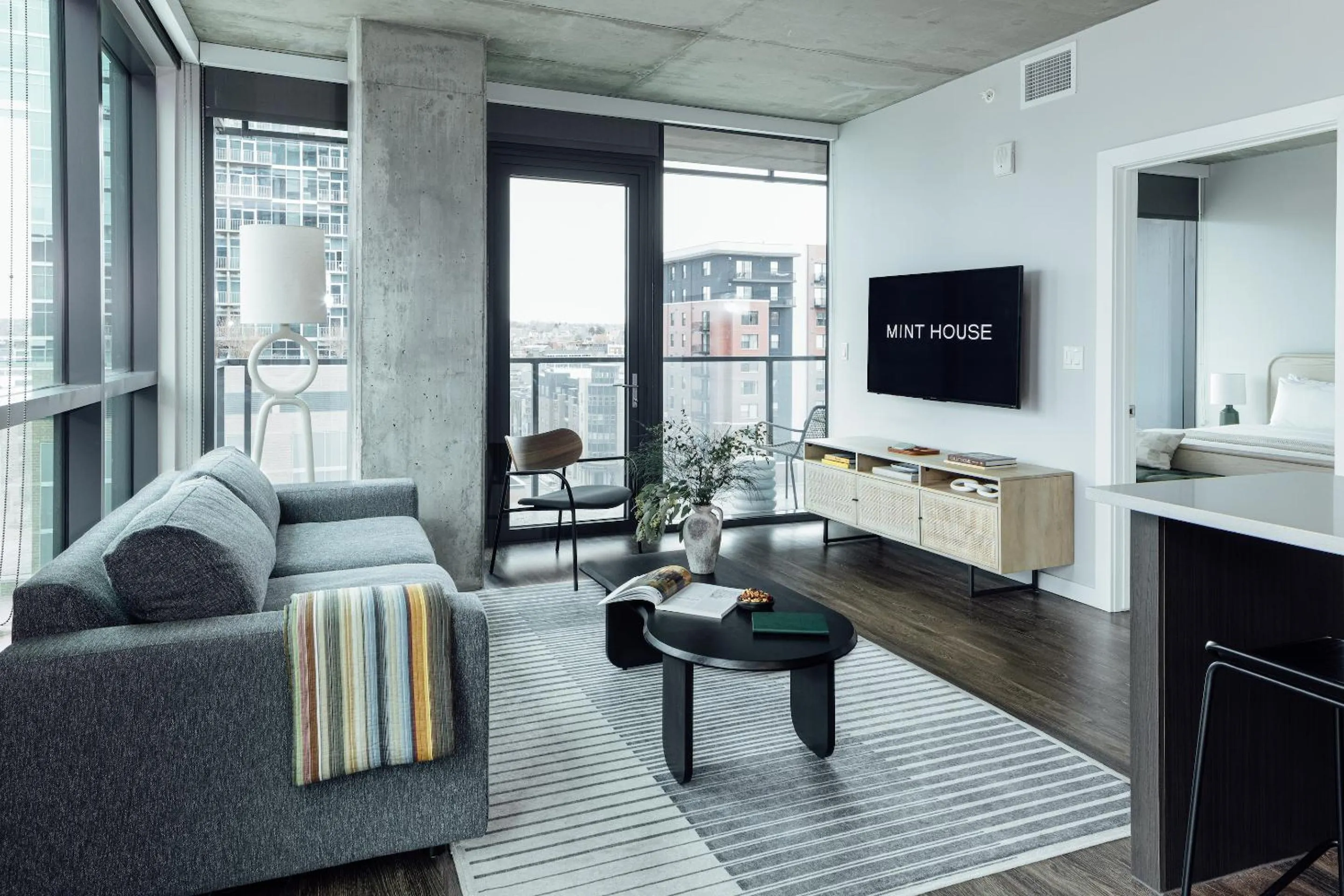 Living room in Mint House Denver - Downtown Union Station