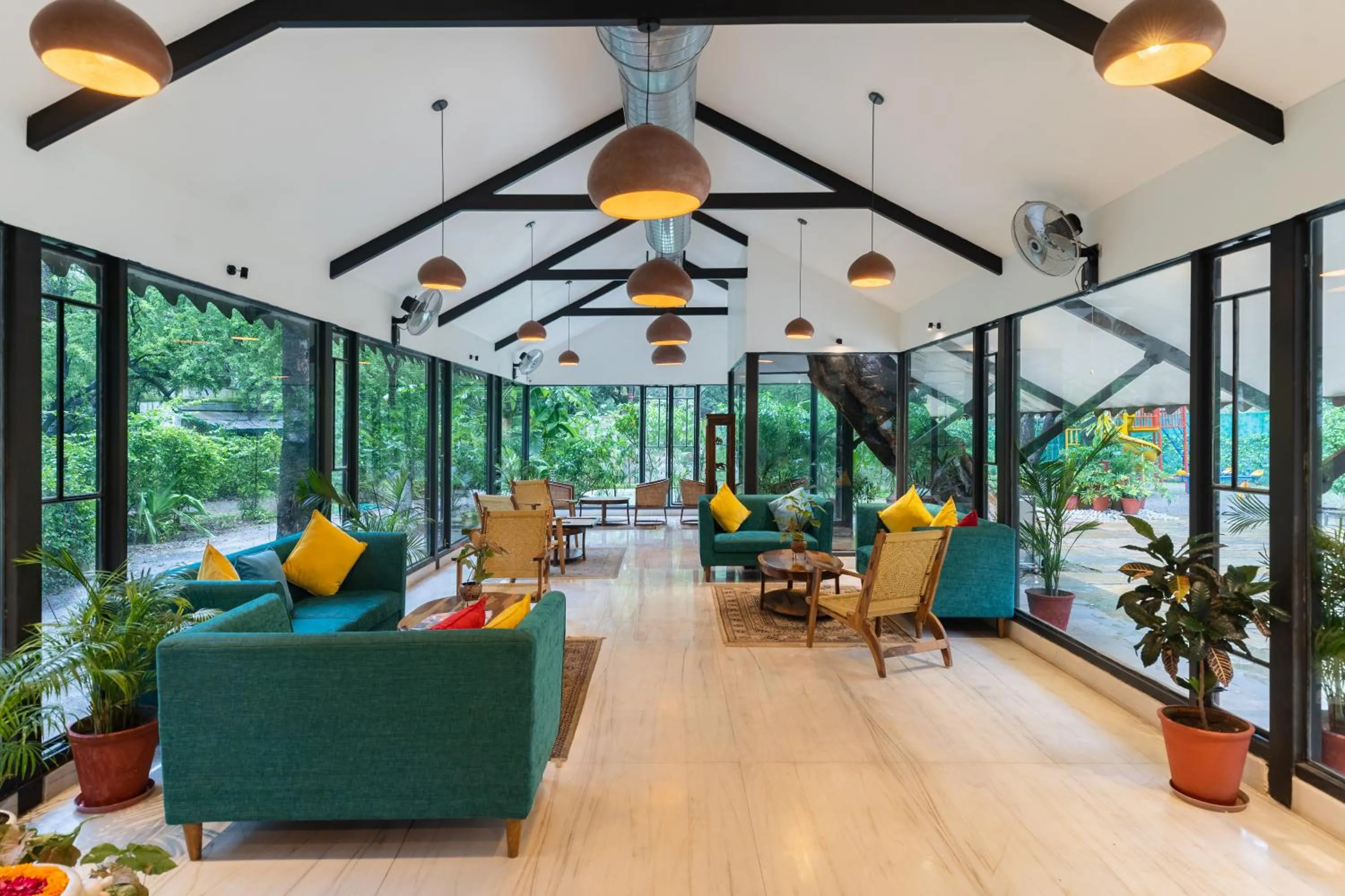 Lobby or reception in Aranya Vilas - A Nature Resort