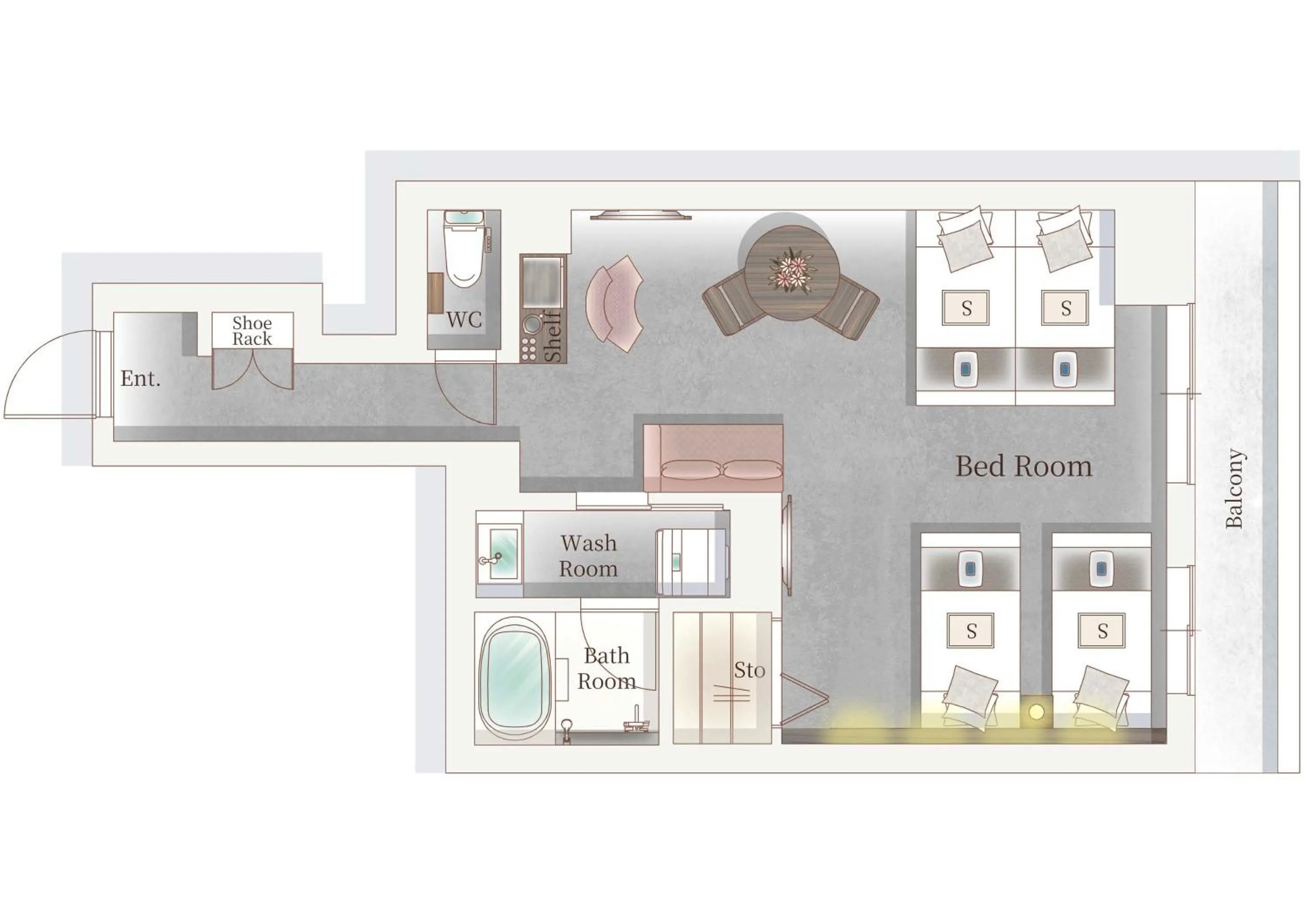 Floor plan in Kyohotel Kishotei Goshominami