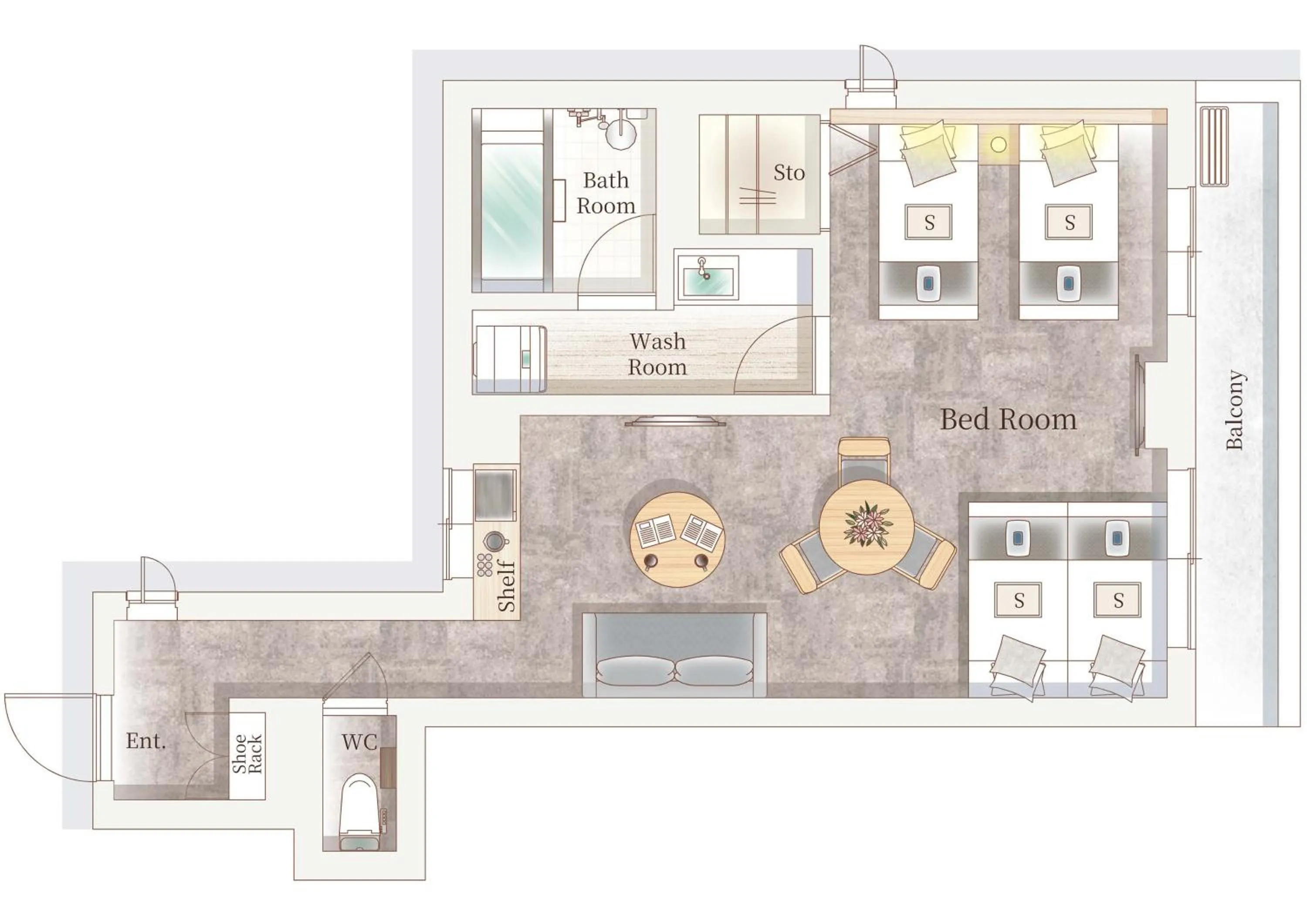 Floor plan in Kyohotel Kishotei Goshominami