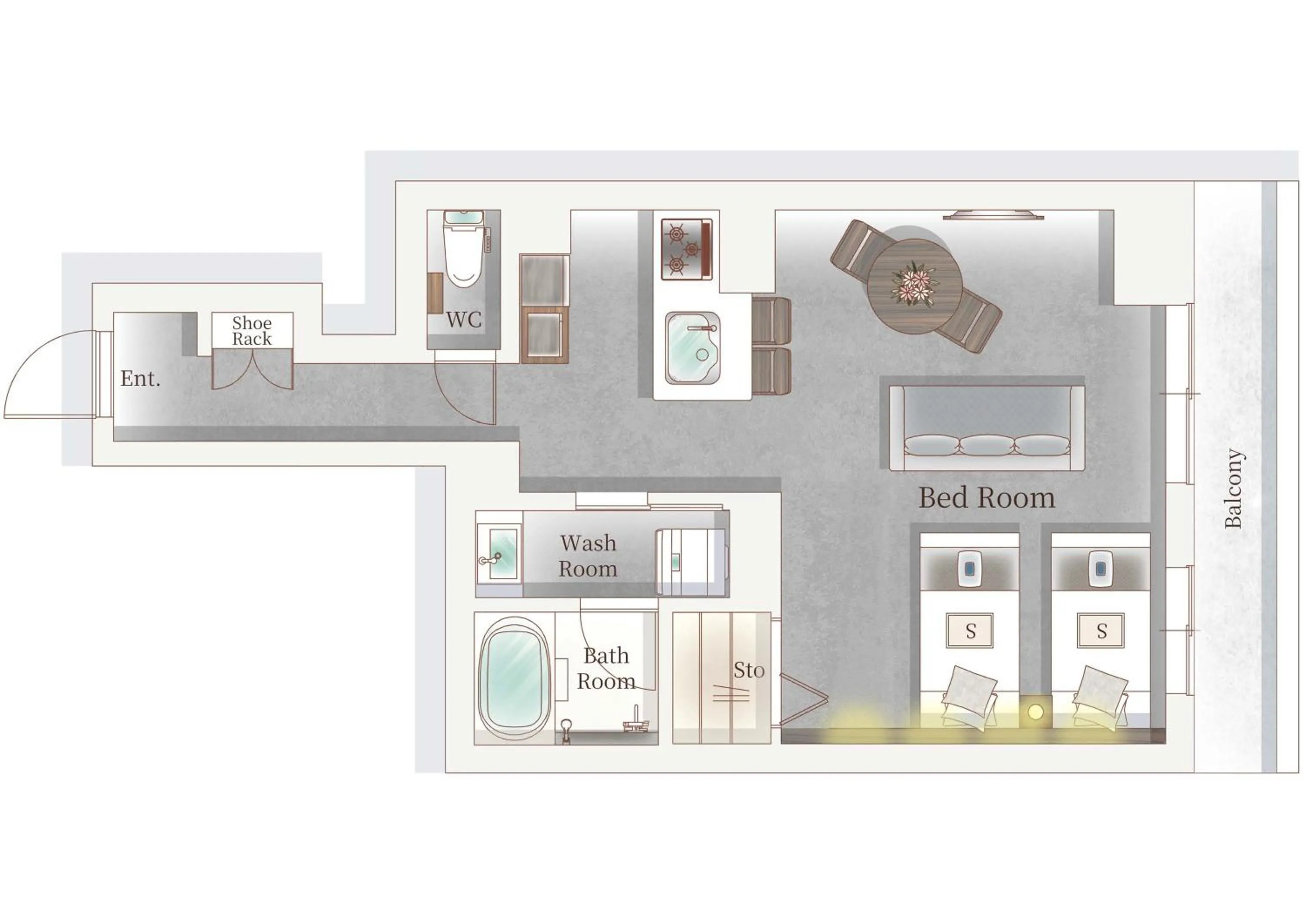 Floor plan in Kyohotel Kishotei Goshominami
