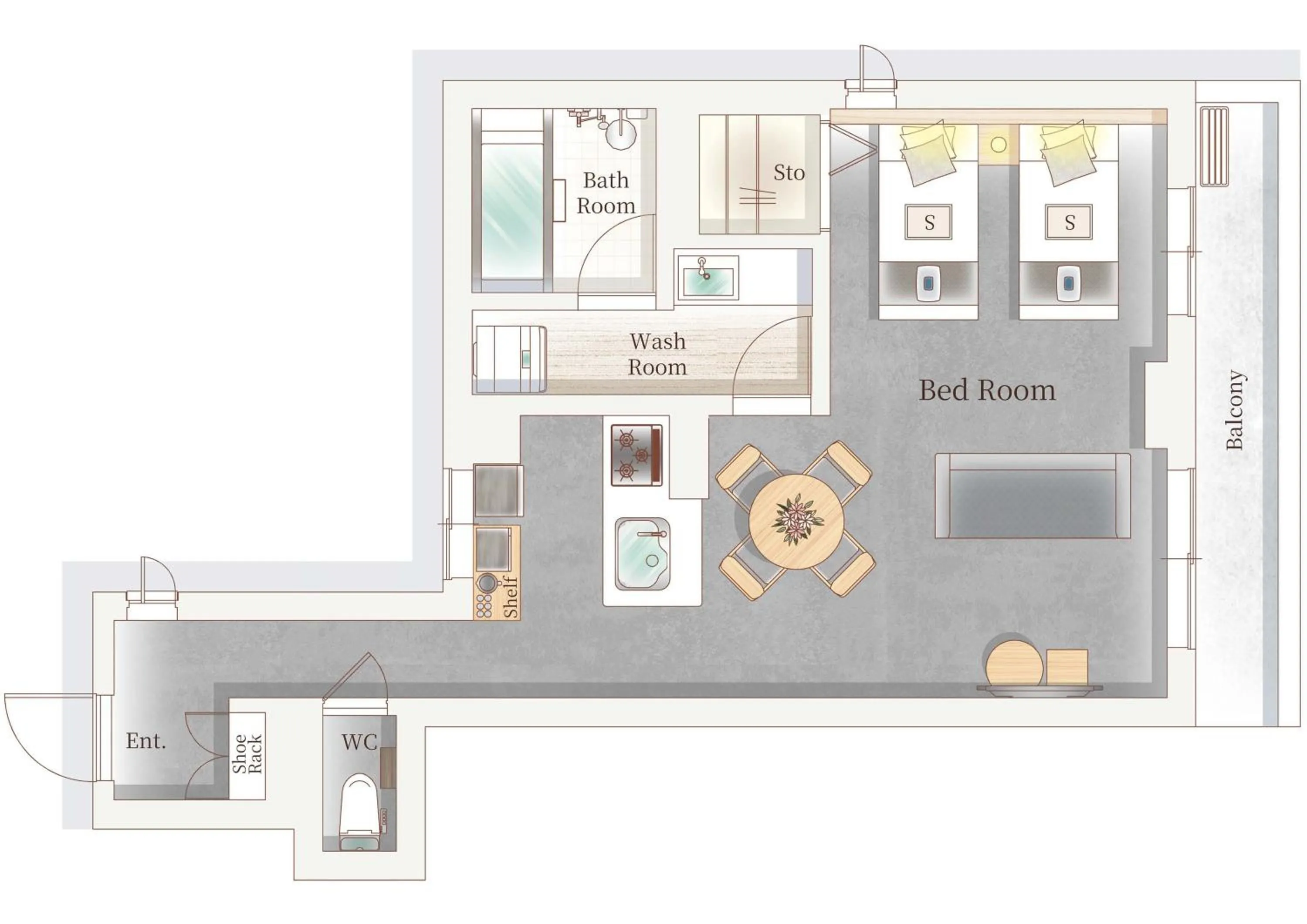 Floor plan in Kyohotel Kishotei Goshominami