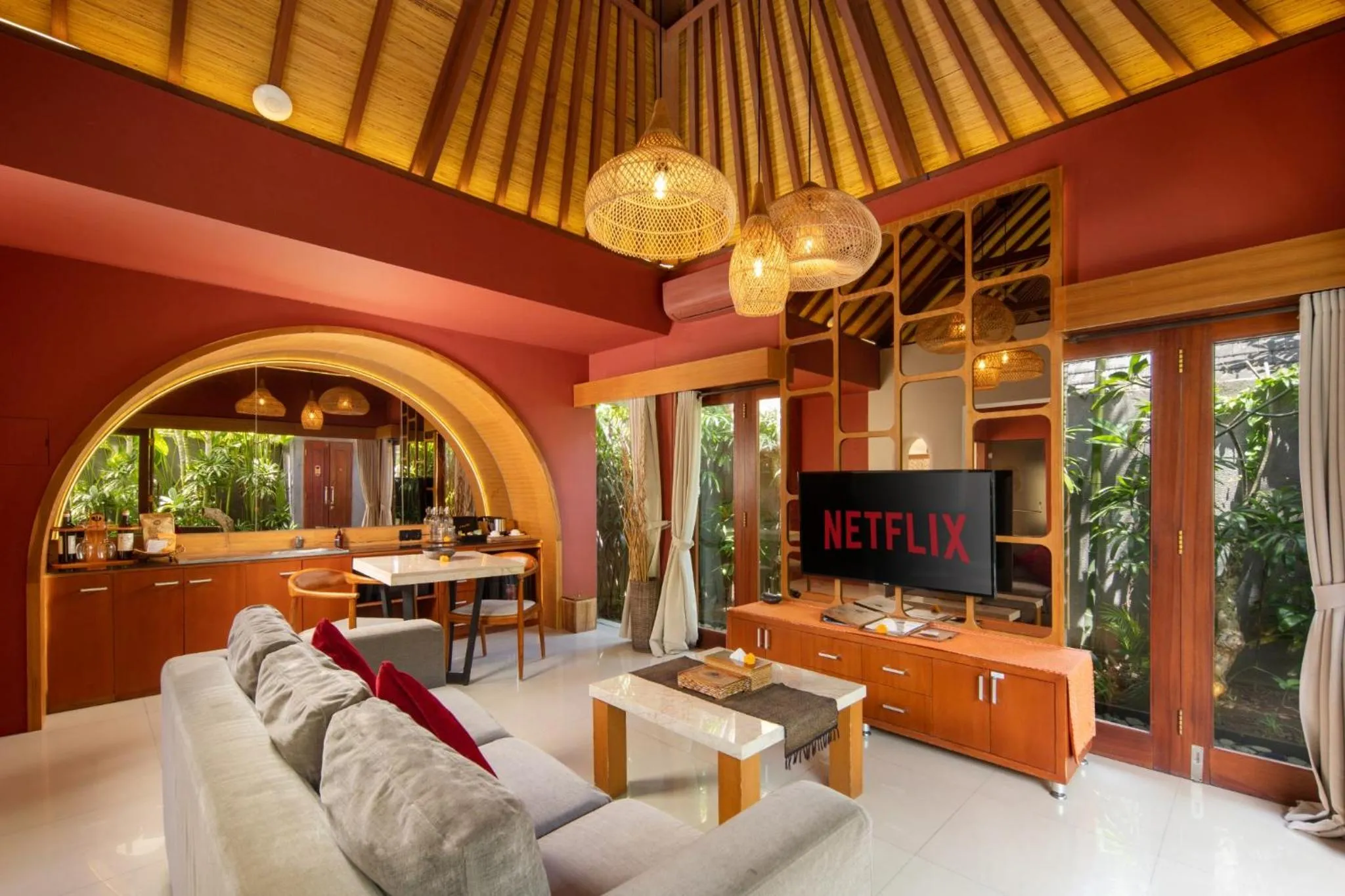 Living room in Seminyak Sanctuary Villa by Ini Vie Hospitality