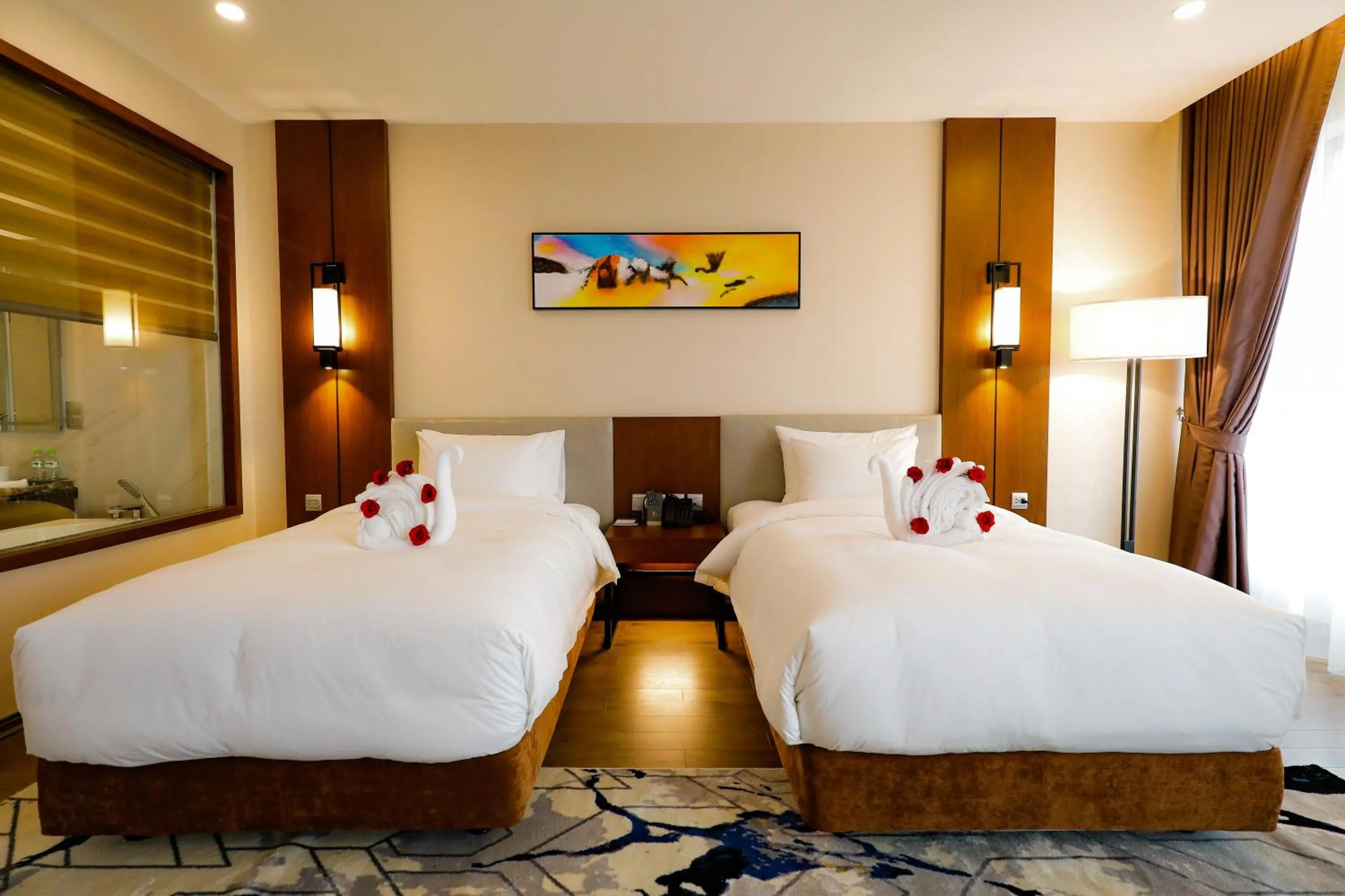 Bedroom, Bed in Grand Phoenix Hotel Bac Ninh