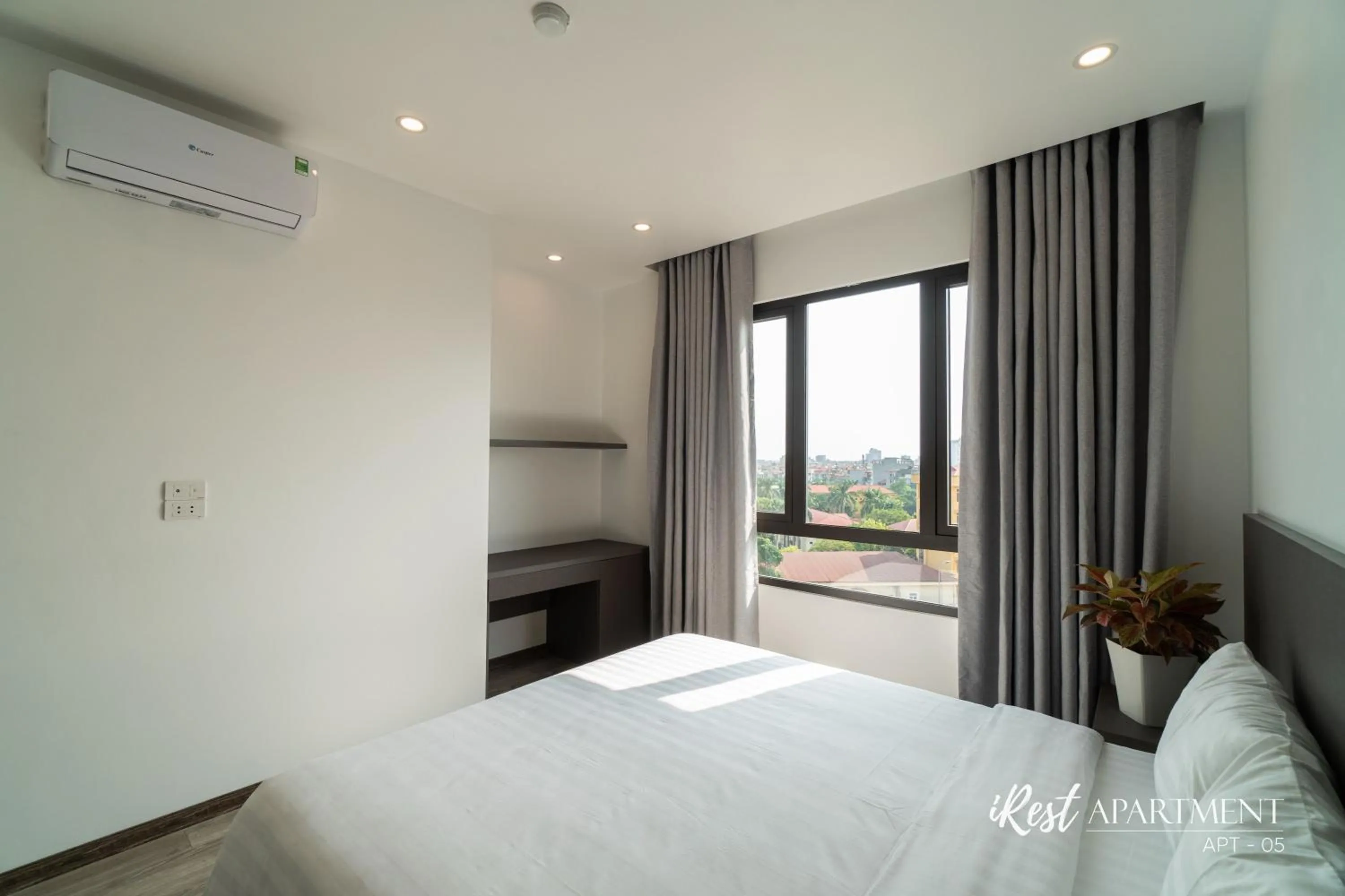 Bed in iRest Apartment Vinh Yen