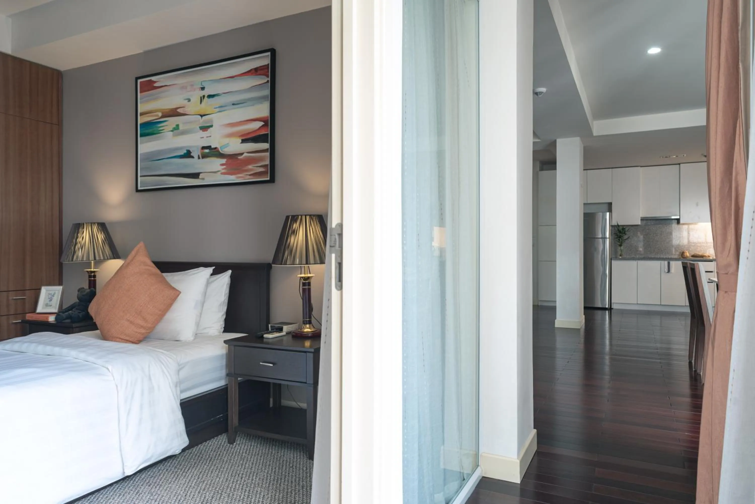 Bed in Central Mansions Serviced Apartments