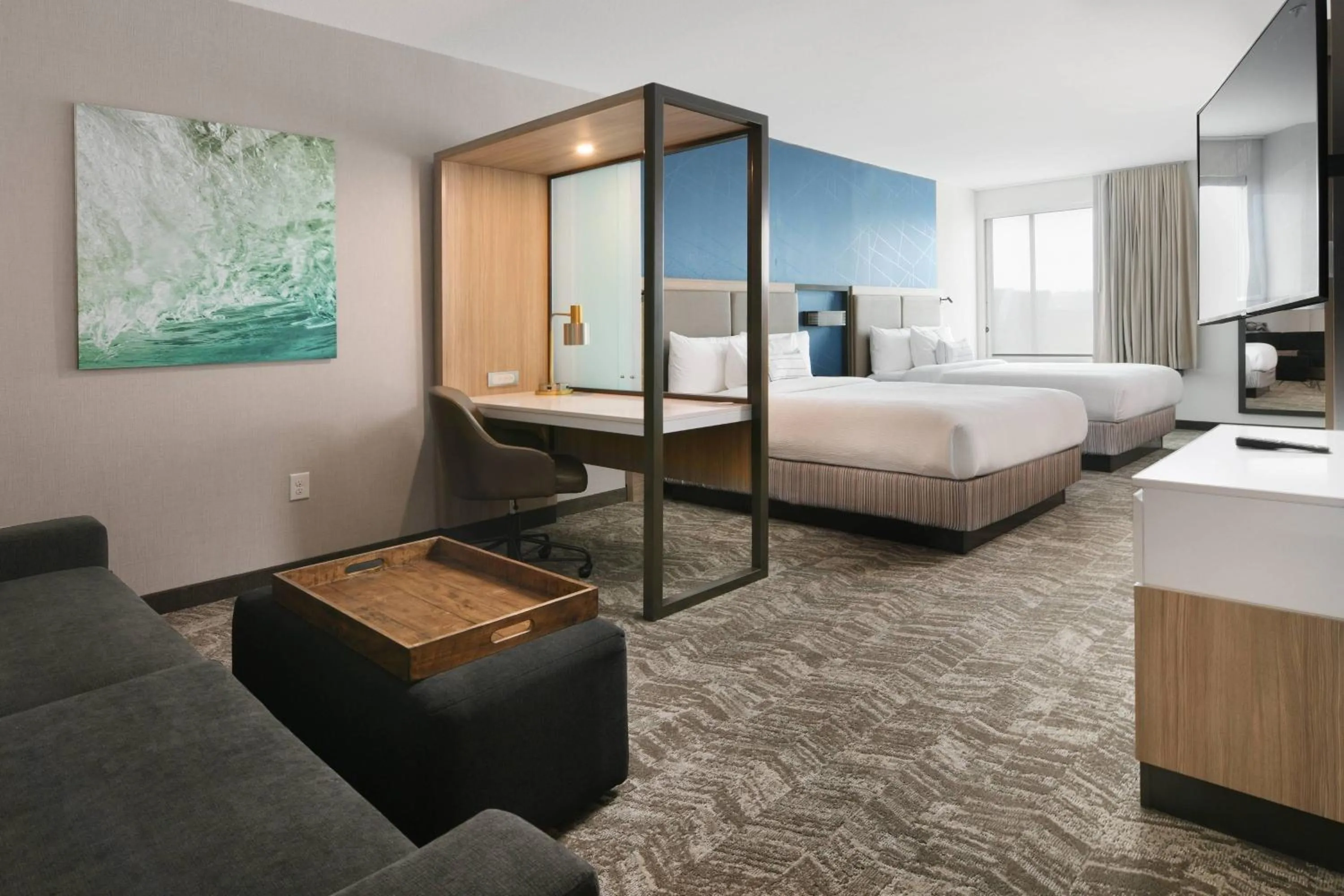 Bedroom, Bed in SpringHill Suites Dallas DFW Airport South/CentrePort