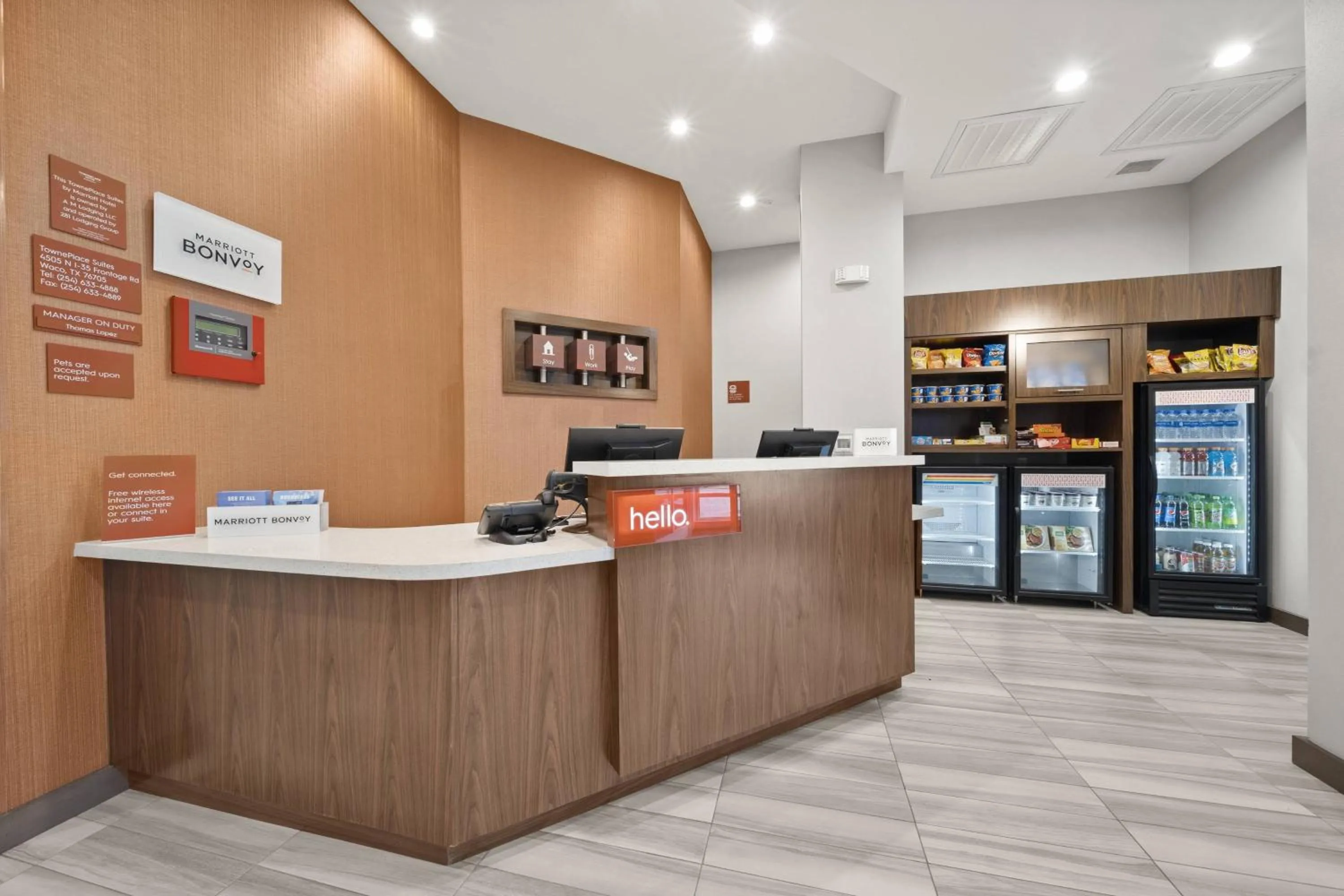 Lobby or reception in TownePlace Suites Waco Northeast