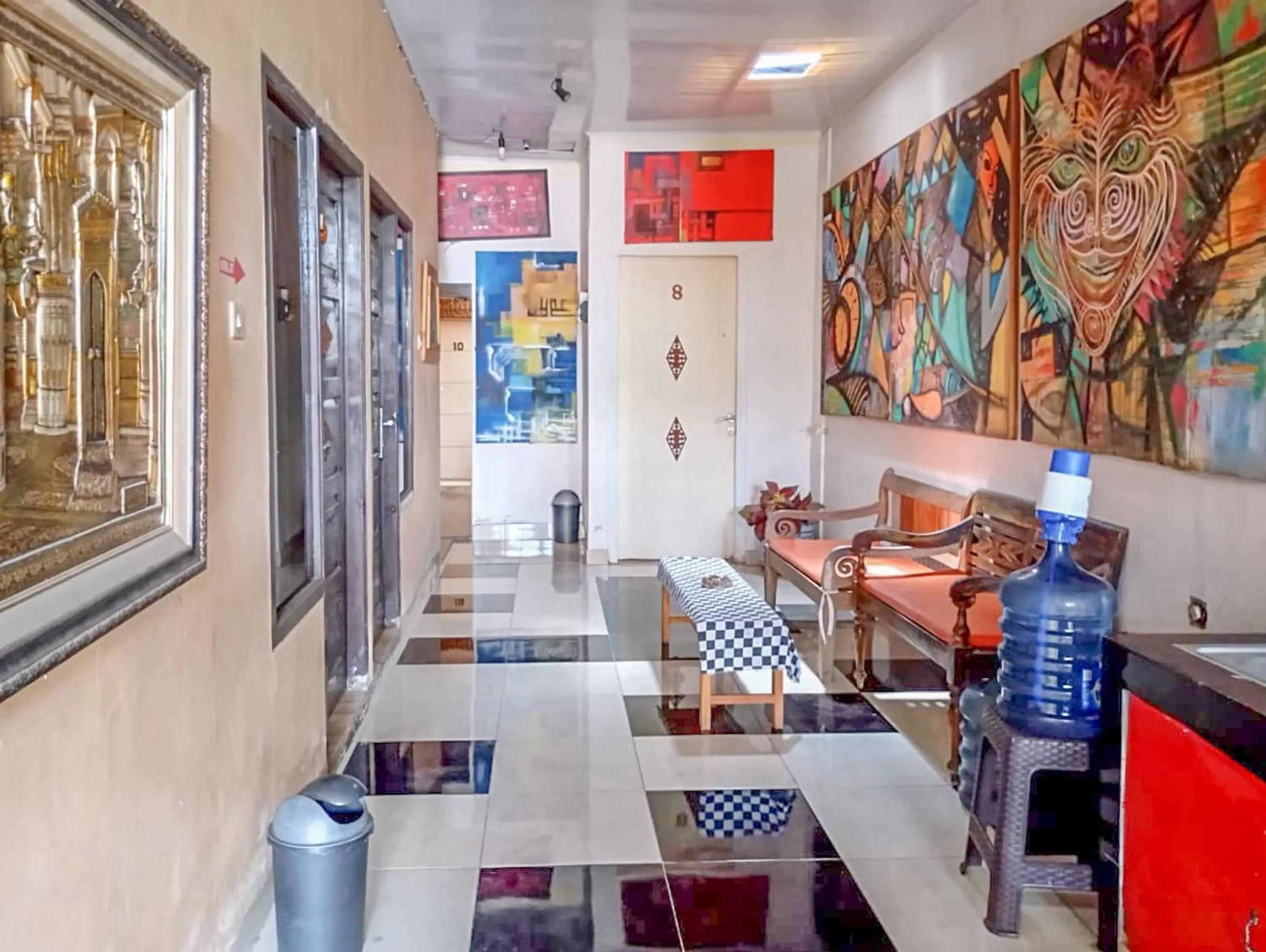 Seating area in Art Guesthouse Syariah Near Malioboro RedPartner