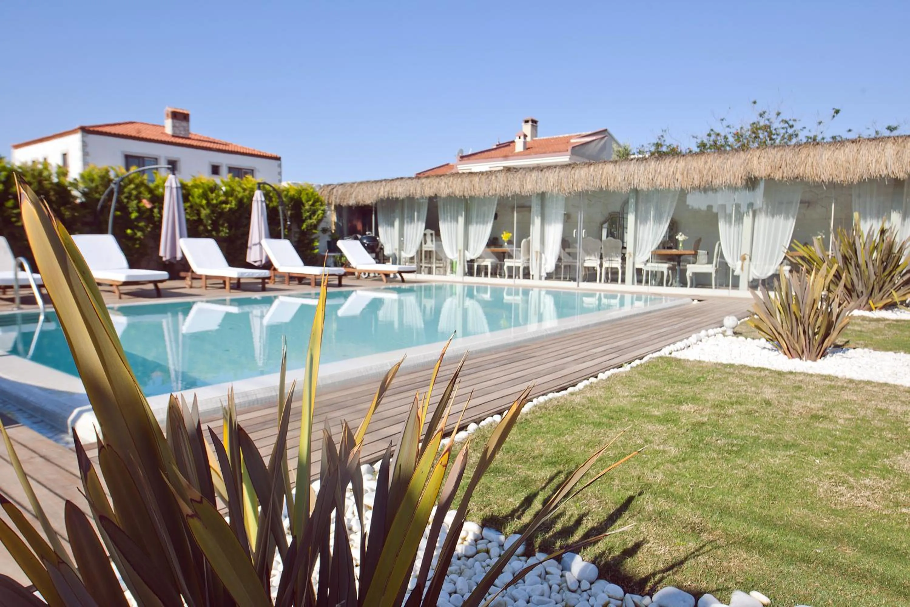 Pool view in Sade Alacati Hotel