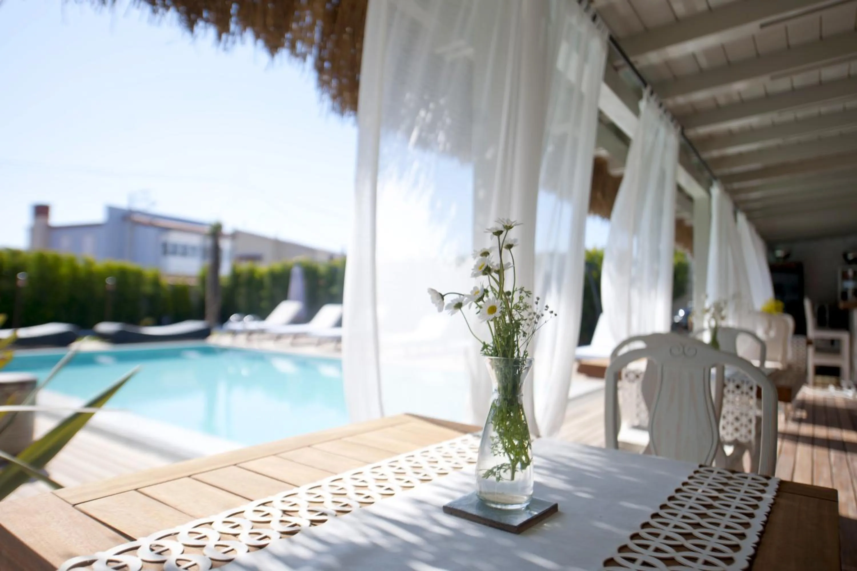 Pool view in Sade Alacati Hotel
