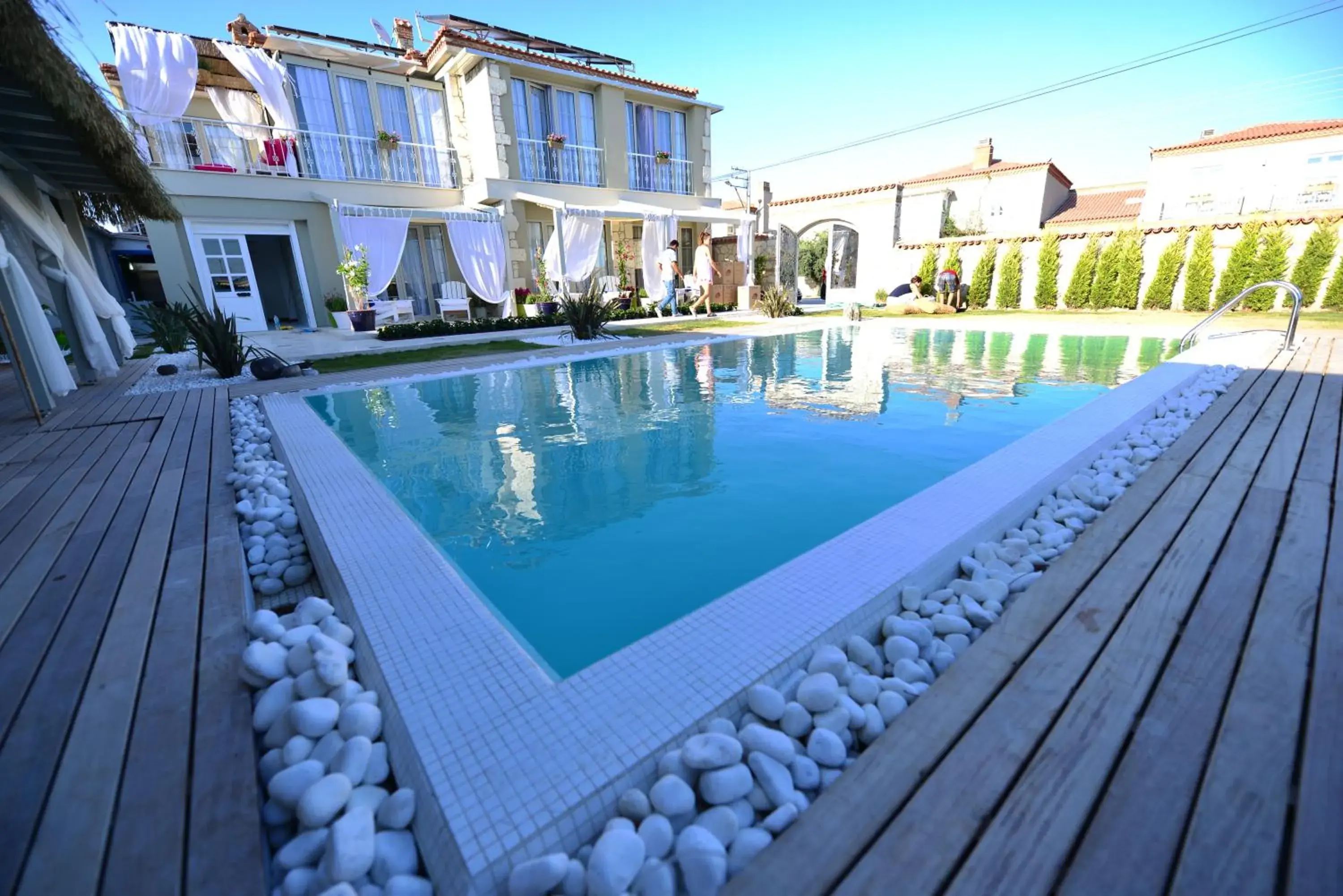 Deluxe Double Room with Terrace (Pool and Garden View) in Sade Alacati Hotel Deluxe Double Room with Terrace (Pool and Garden View) in Sade Alacati Hotel