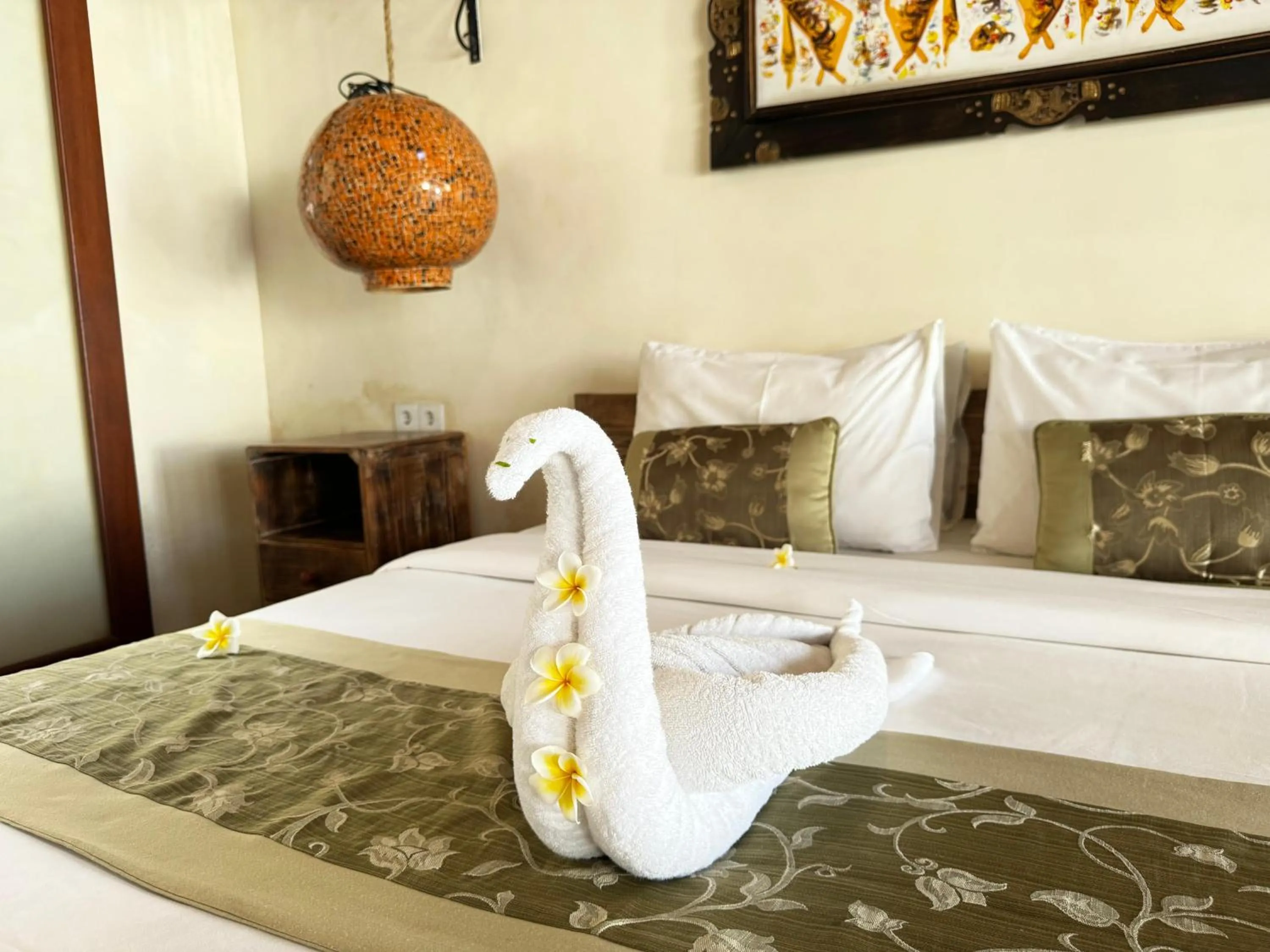 Bed in La Pan Nam Exotic Villas and Spa