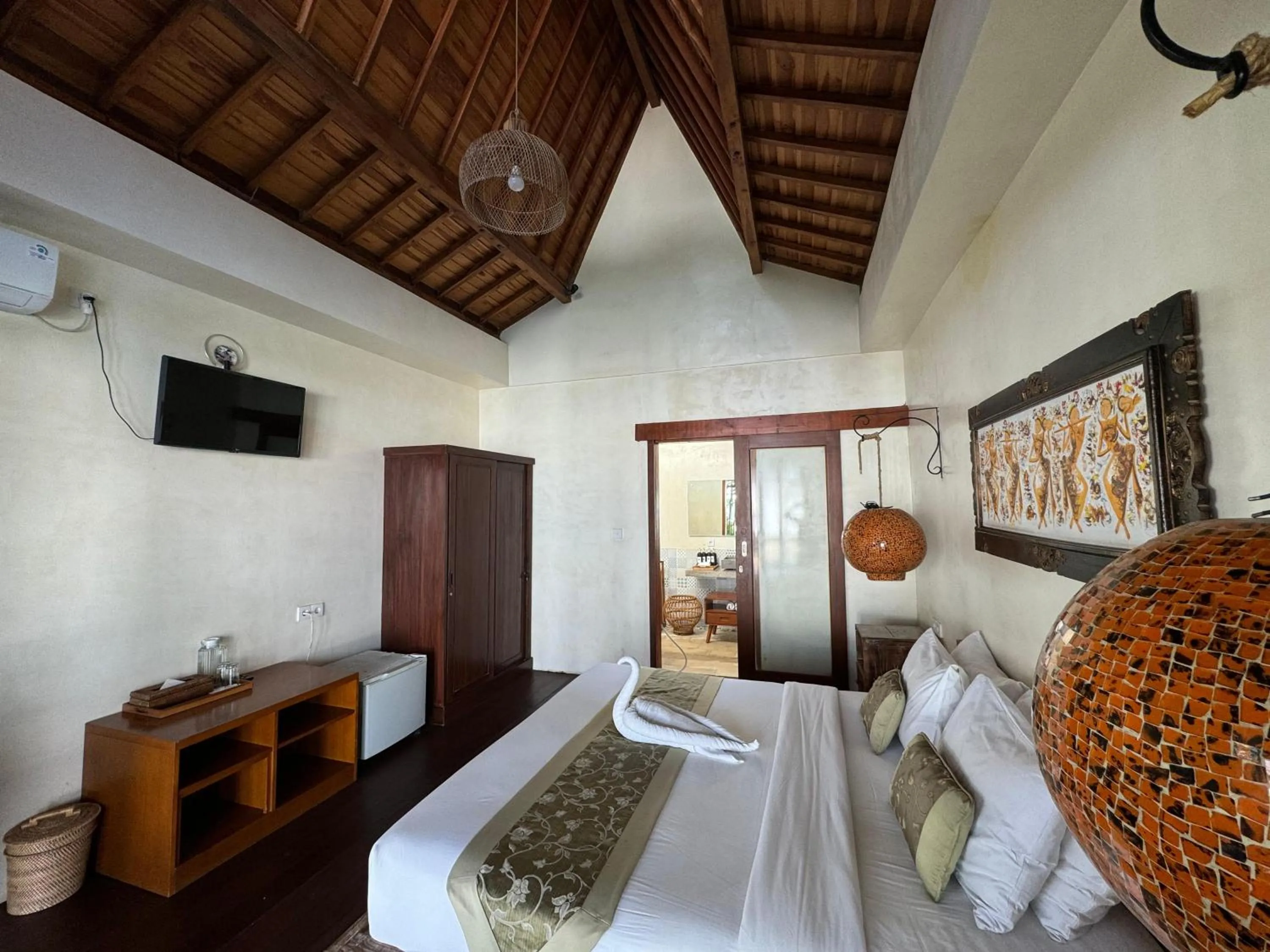 Bed in La Pan Nam Exotic Villas and Spa