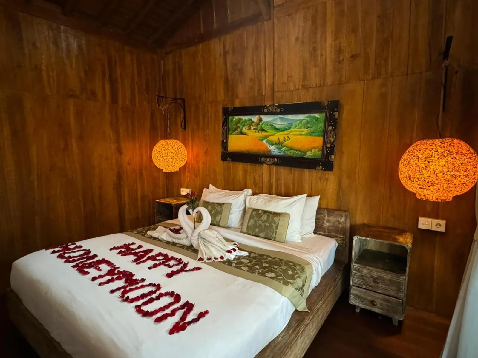 Bed in La Pan Nam Exotic Villas and Spa