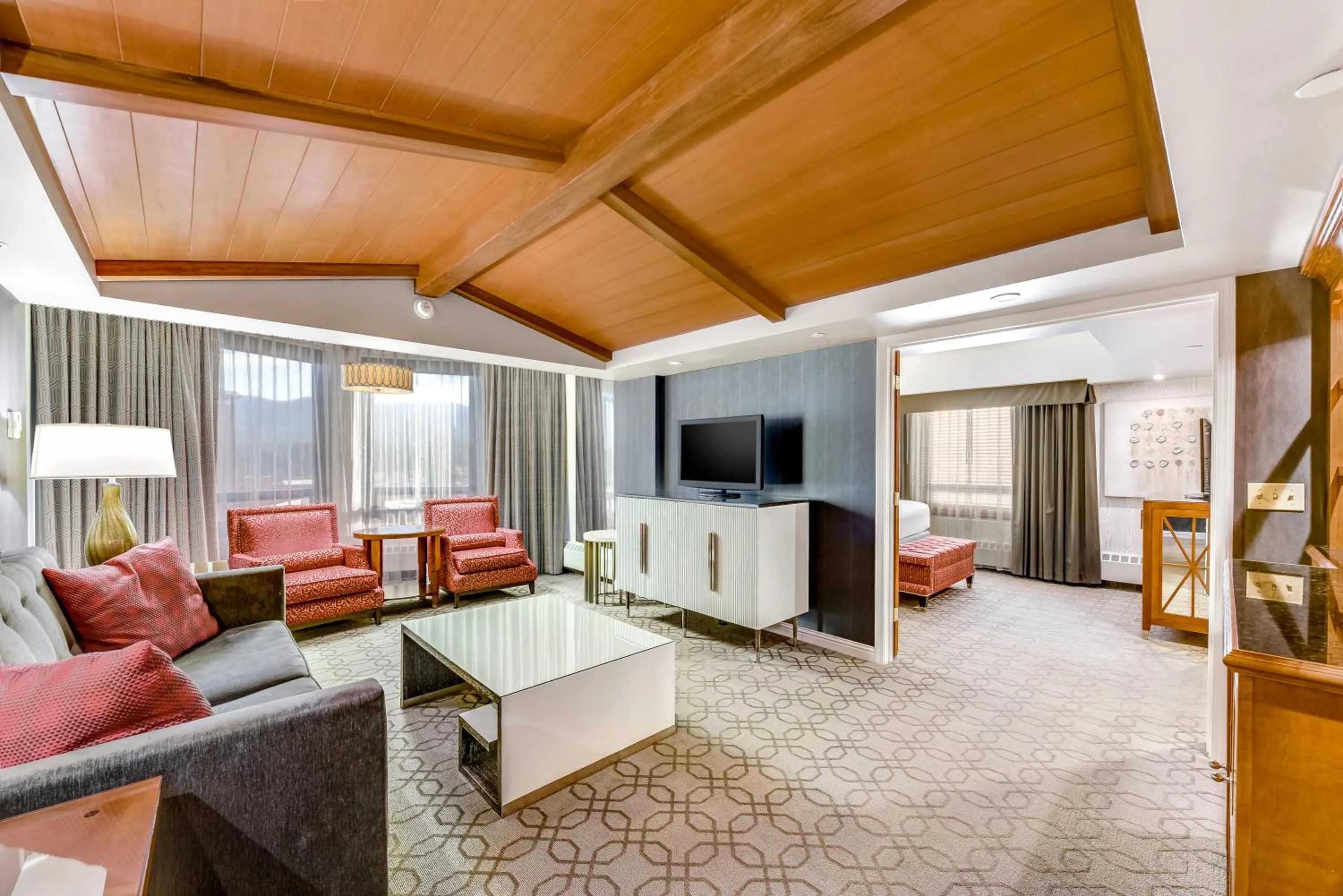 Seating area in Harrah's Lake Tahoe, A Caesars Destination