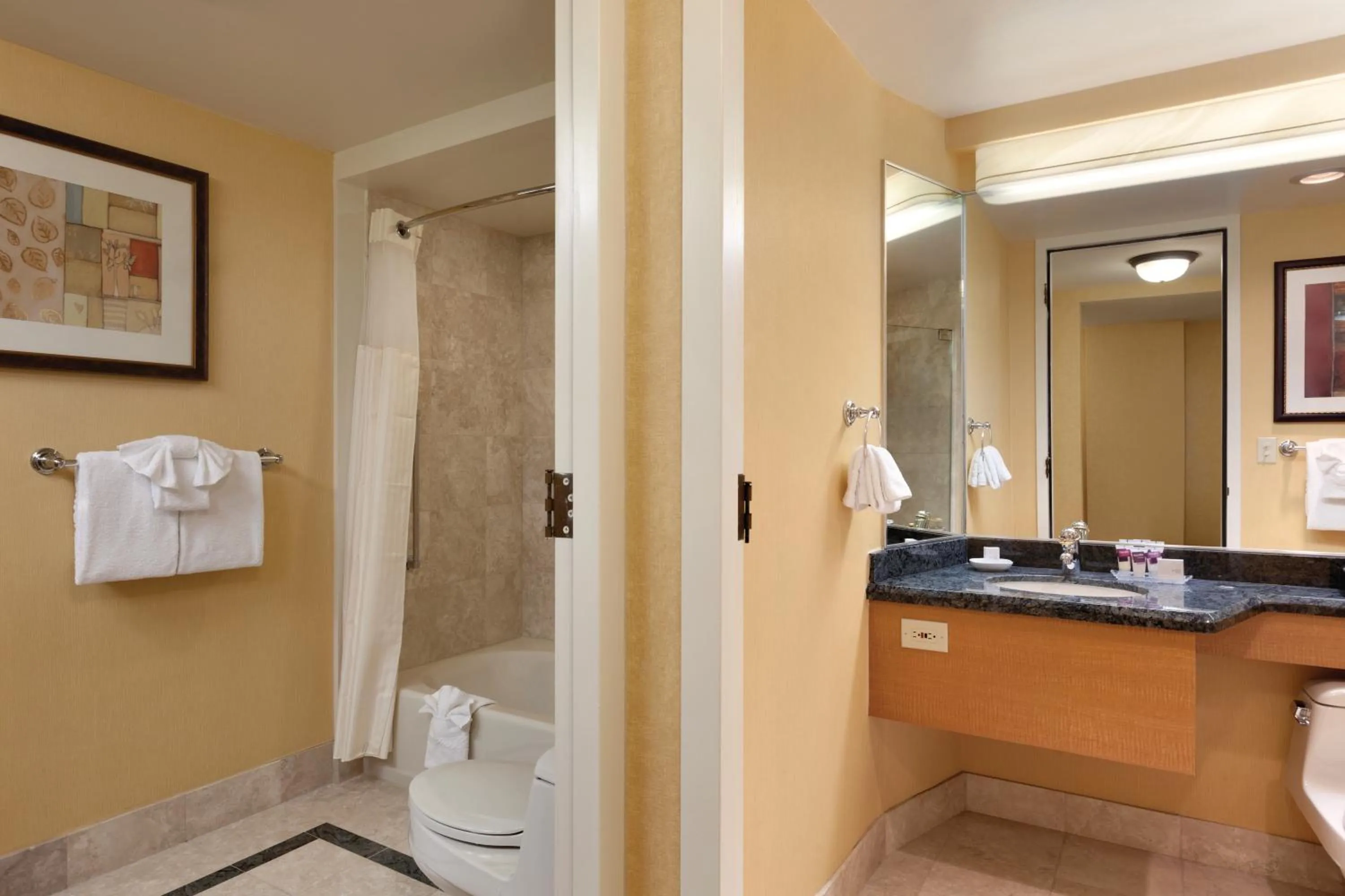 Bathroom in Harrah's Lake Tahoe, A Caesars Destination