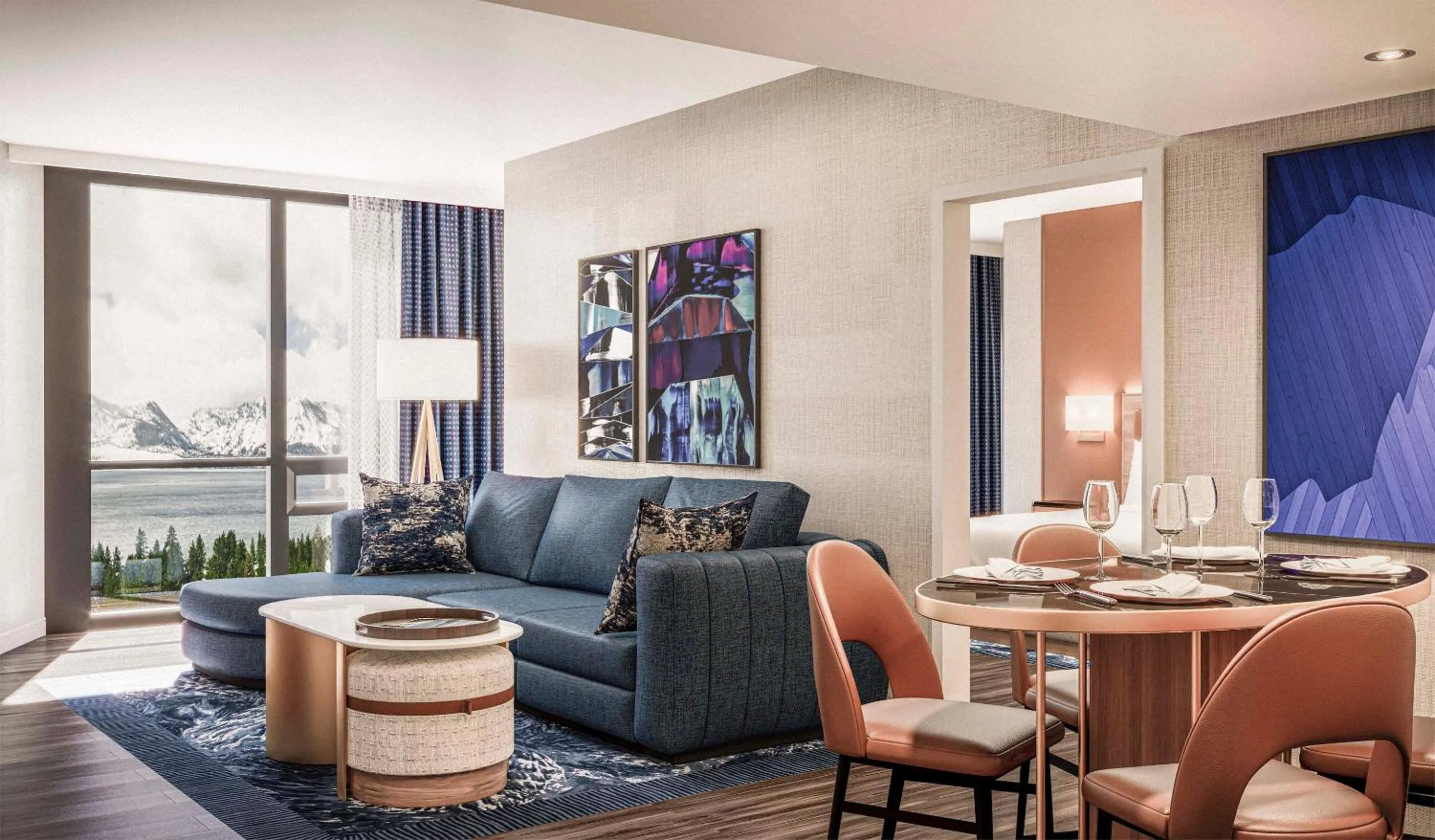 Living room in Caesars Republic Lake Tahoe, A Caesars Destination