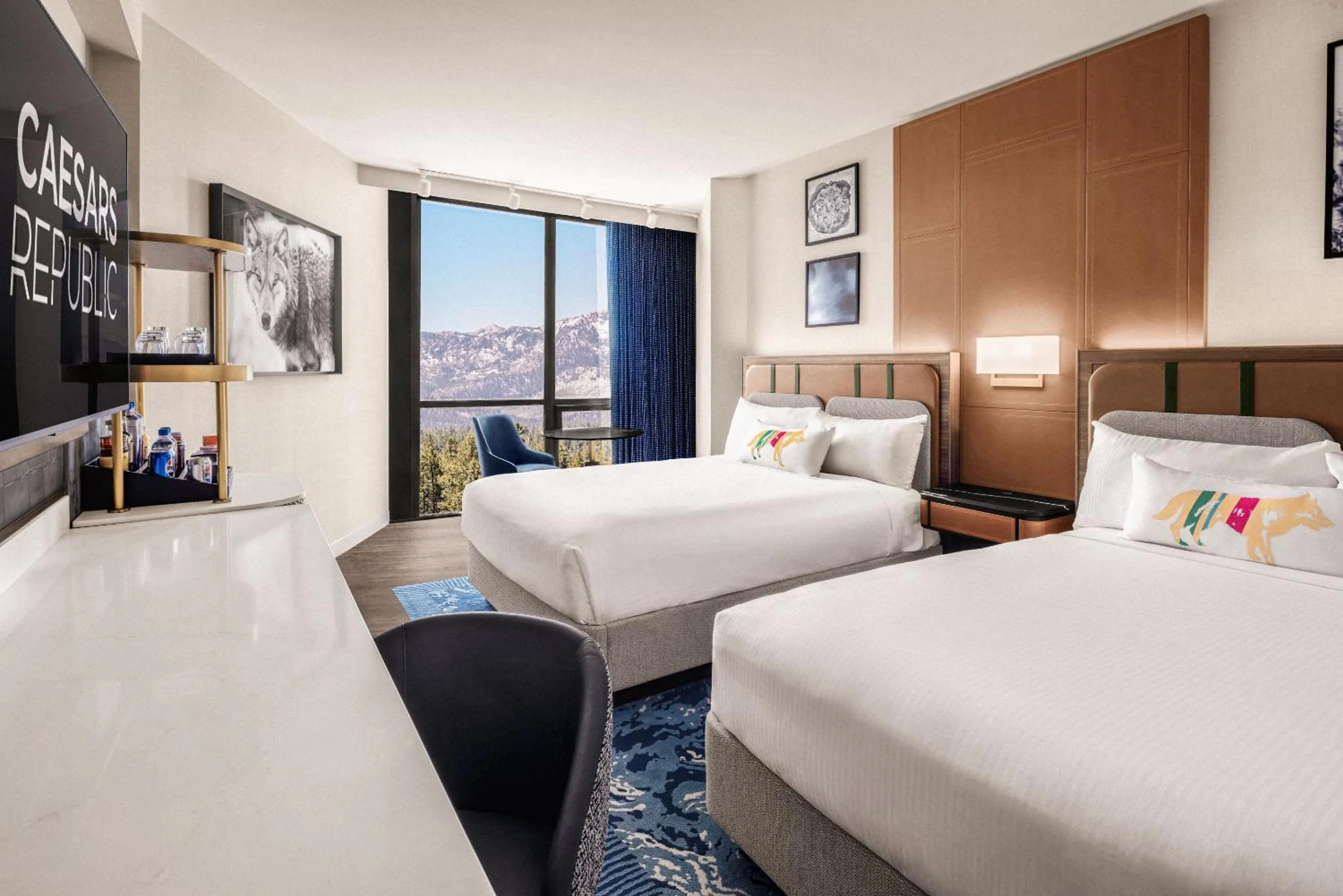 Bed in Caesars Republic Lake Tahoe, A Caesars Destination