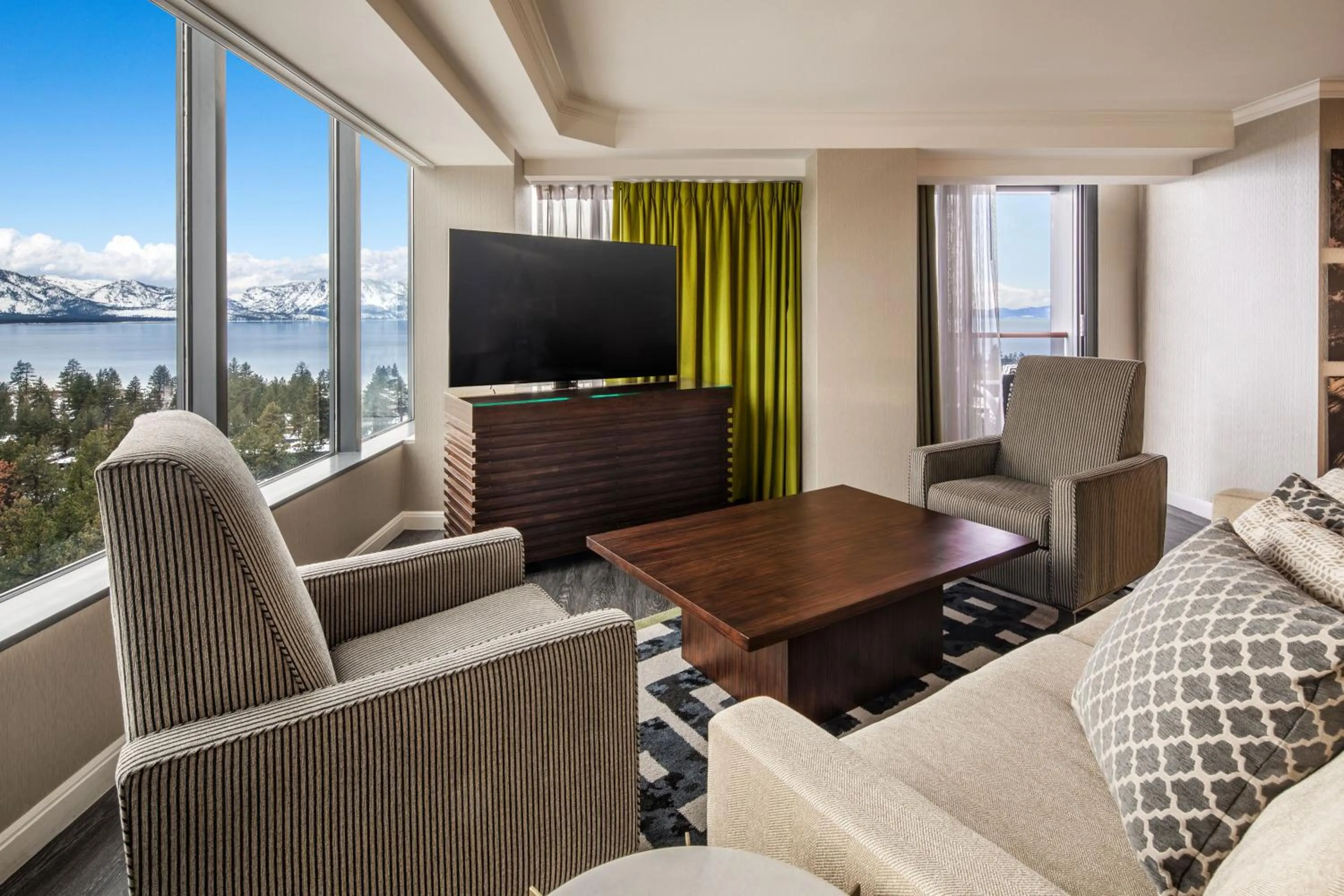 Seating area in Caesars Republic Lake Tahoe, A Caesars Destination