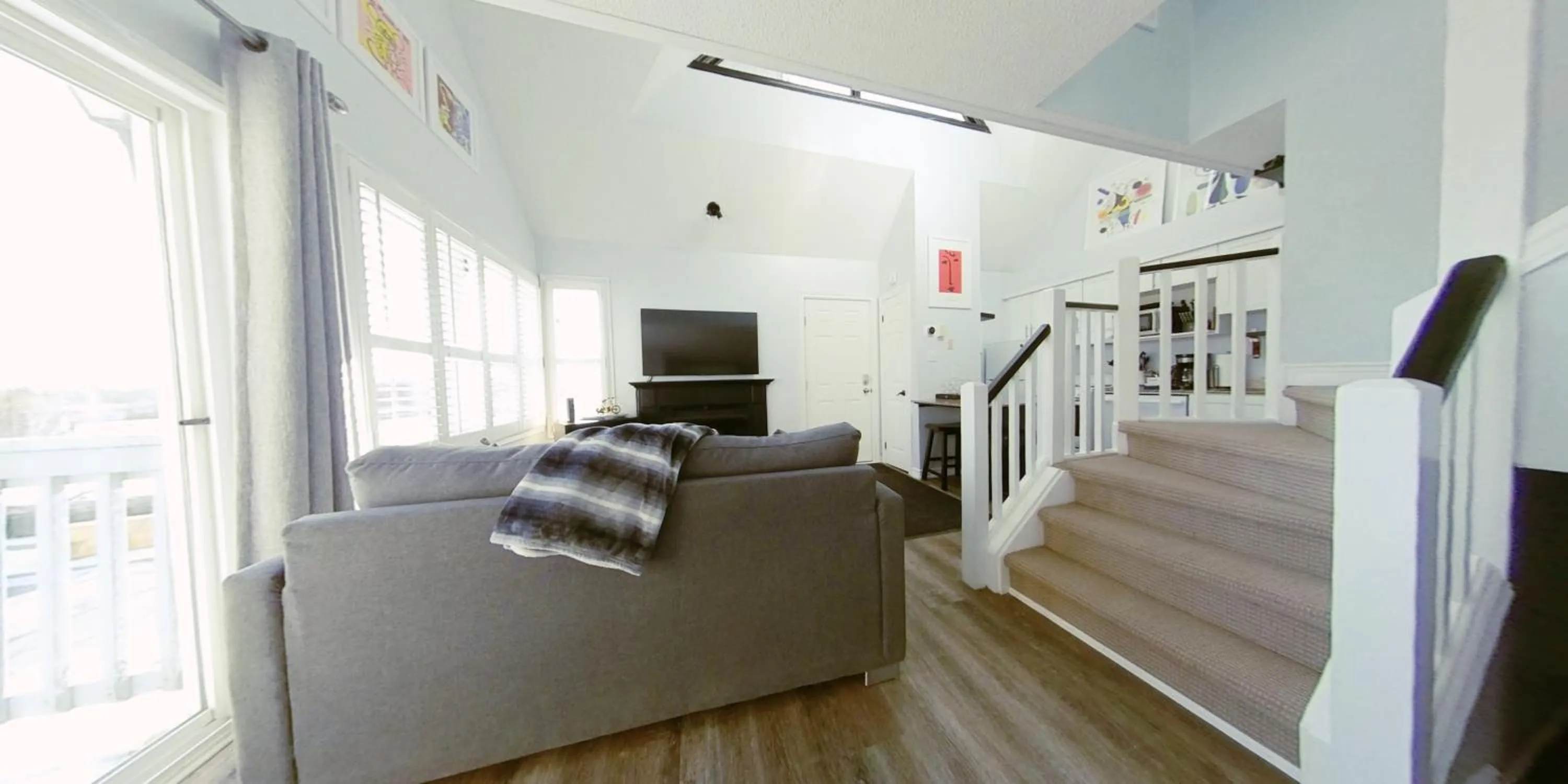Living room in Artistic Hillside Loft