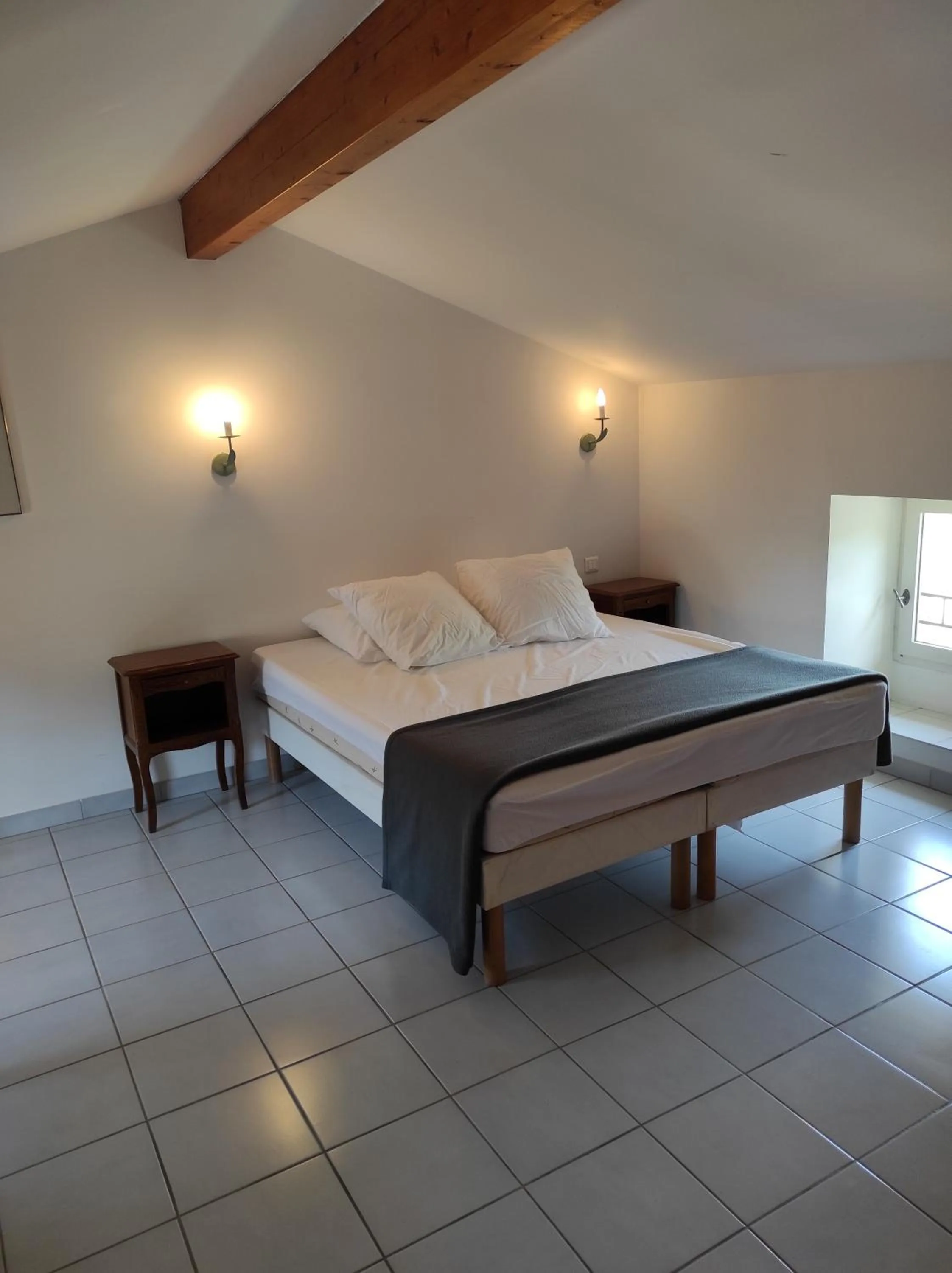 Bedroom, Bed in Logis Hôtel Restaurant Gîte La Bastide du Vébron