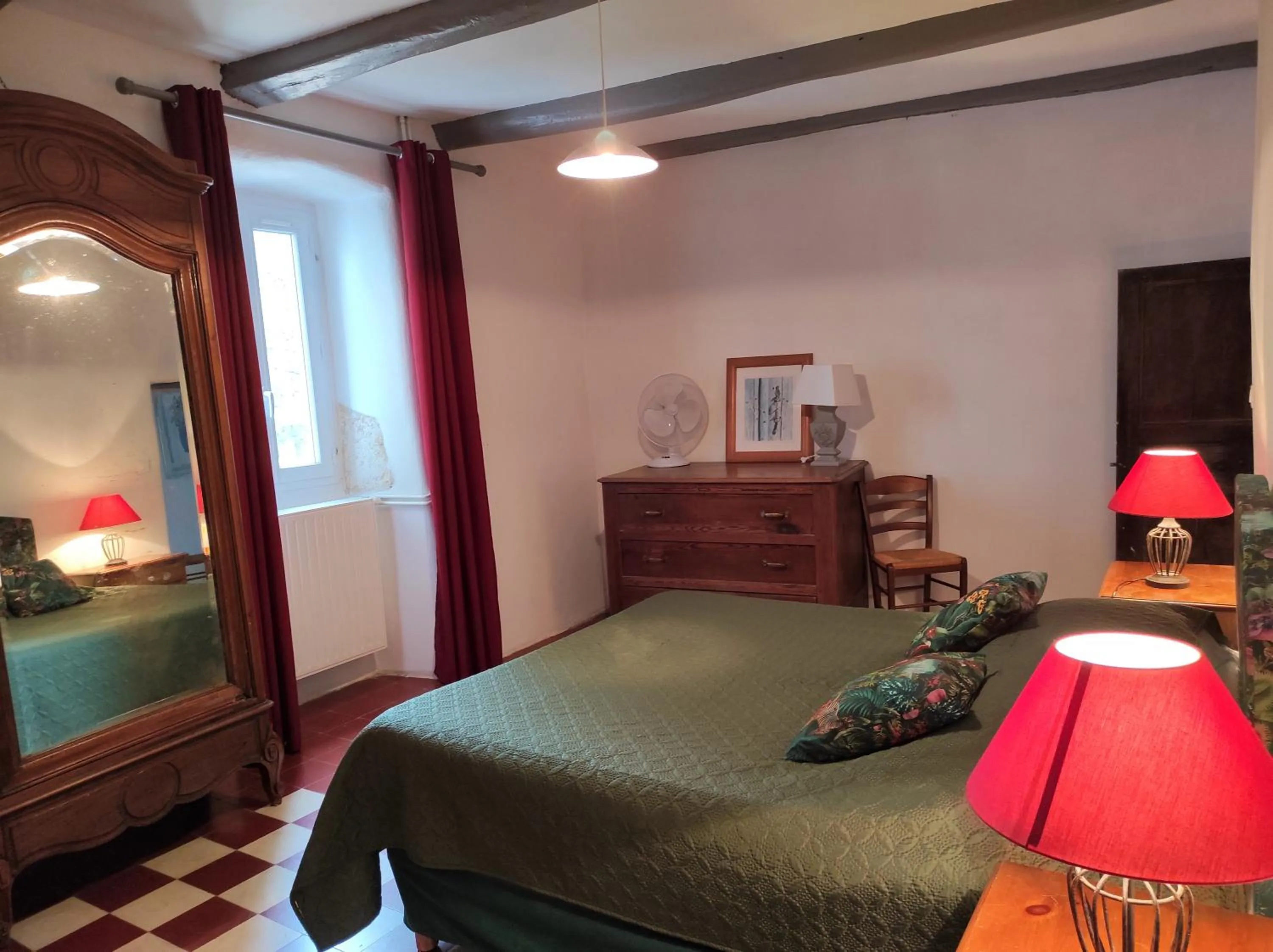 Photo of the whole room, Bed in Logis Hôtel Restaurant Gîte La Bastide du Vébron