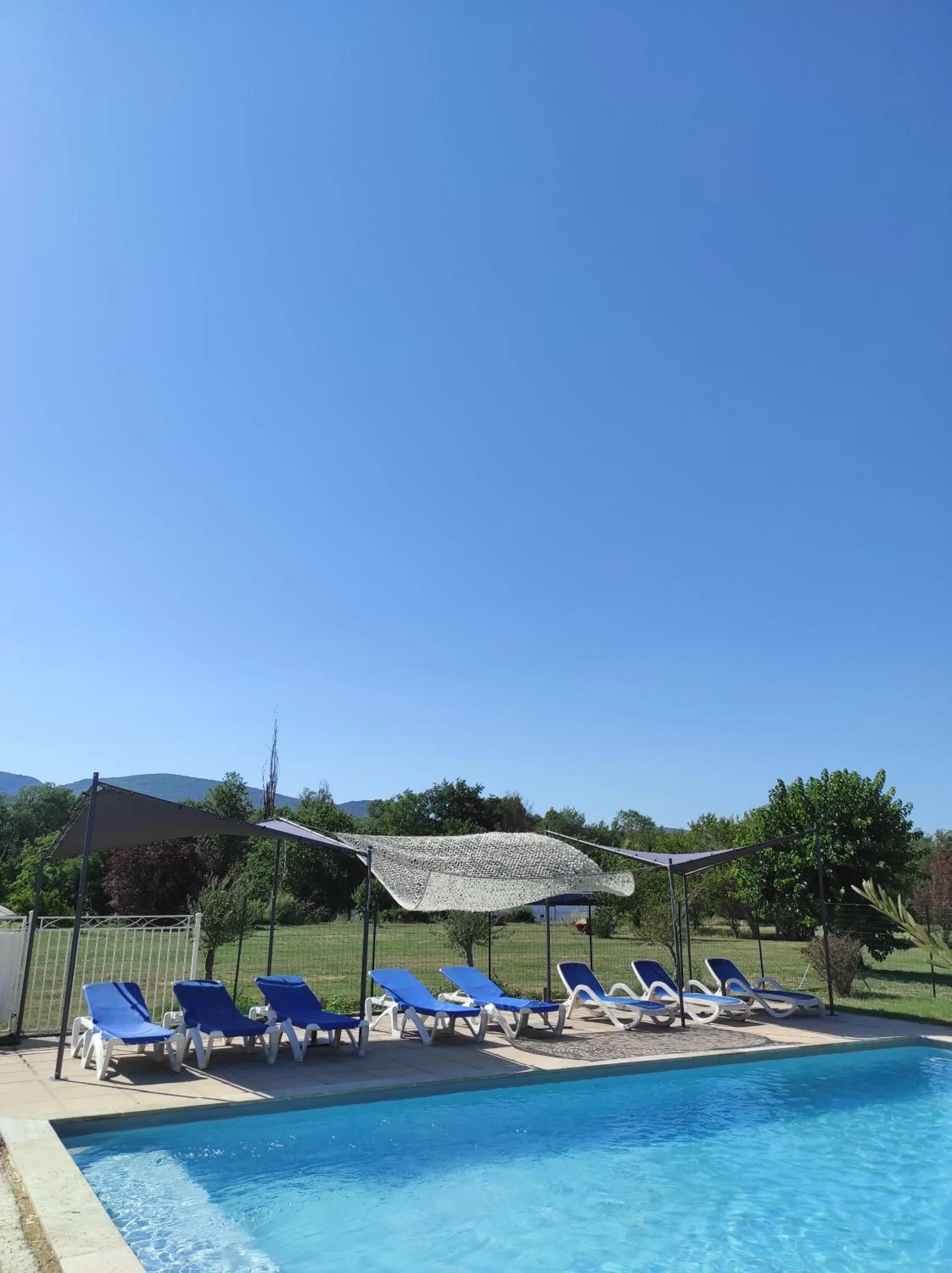 Swimming pool in Logis Hôtel Restaurant Gîte La Bastide du Vébron