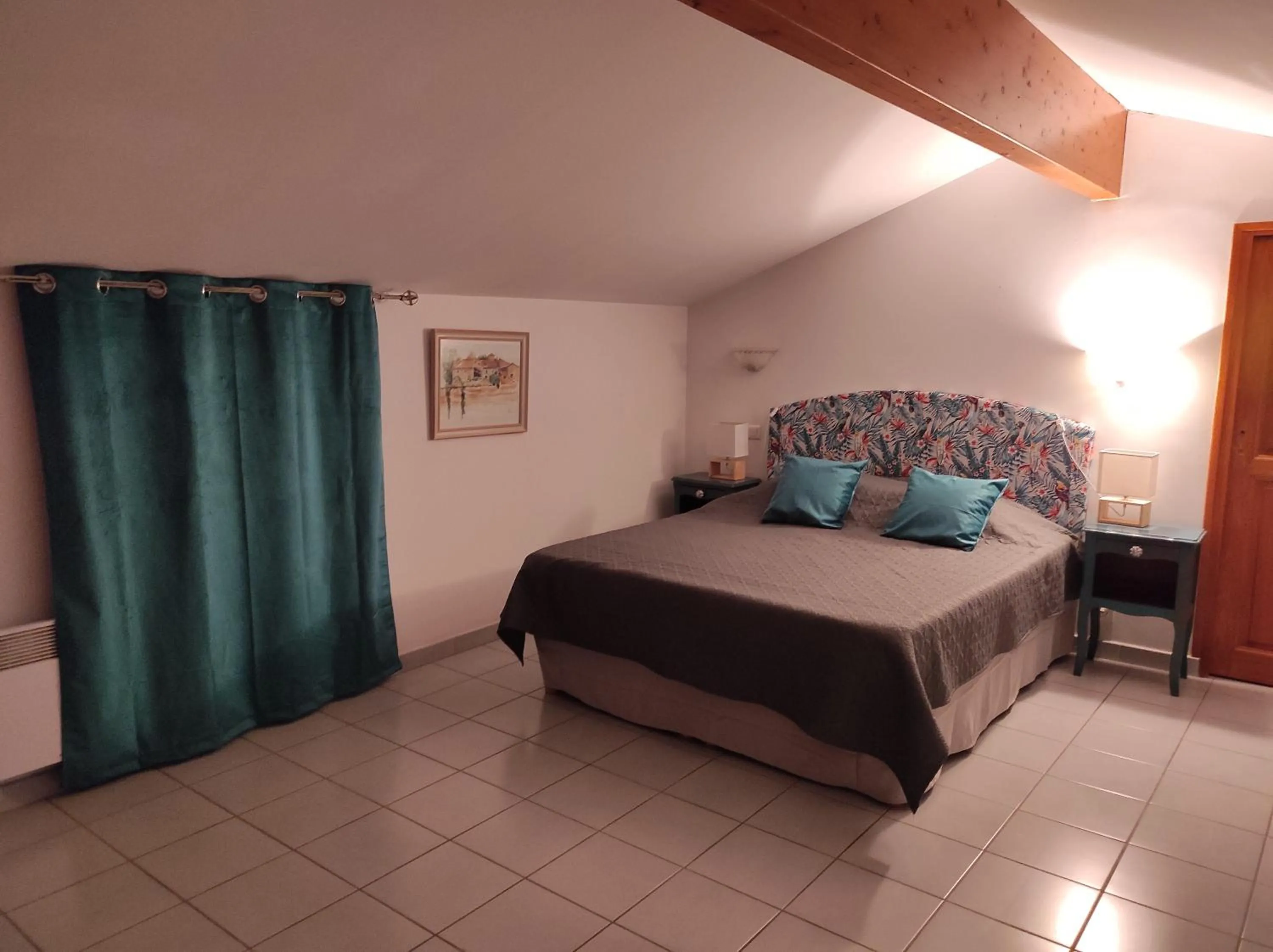 Bedroom, Bed in Logis Hôtel Restaurant Gîte La Bastide du Vébron