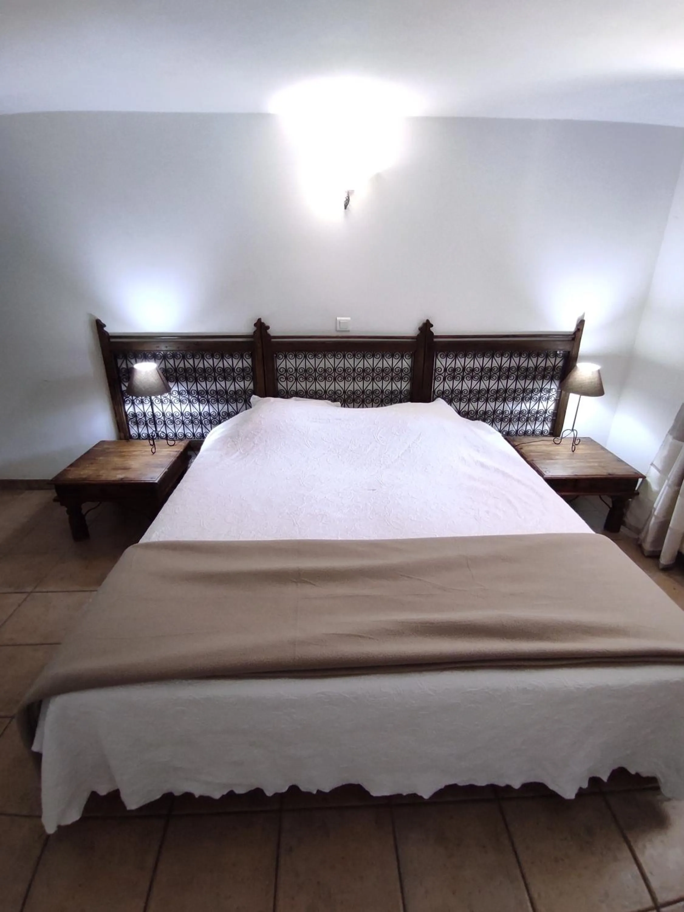 Bedroom, Bed in Logis Hôtel Restaurant Gîte La Bastide du Vébron