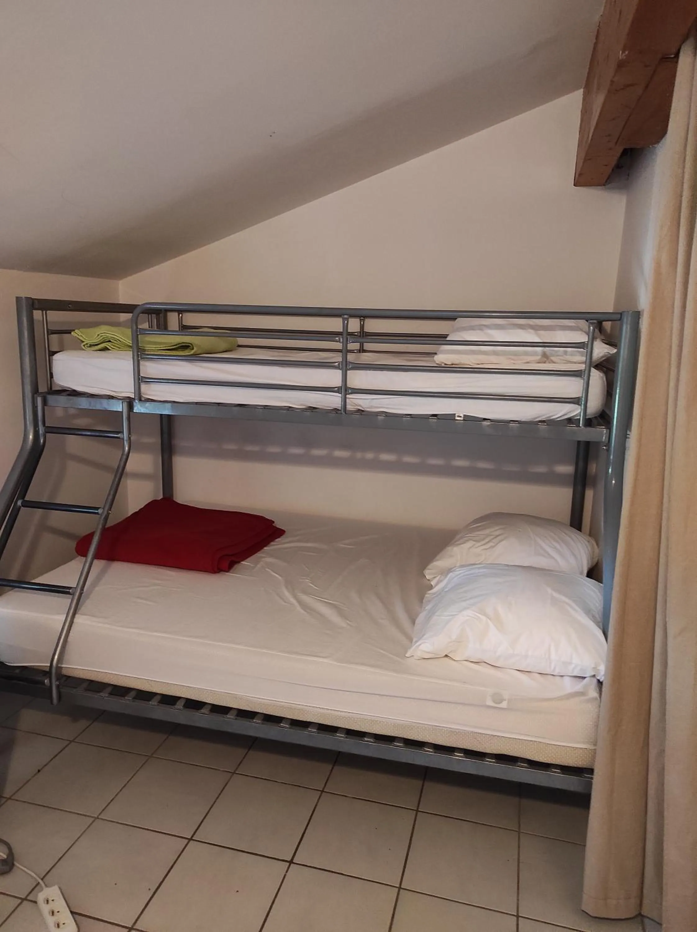 bunk bed, Bed in Logis Hôtel Restaurant Gîte La Bastide du Vébron