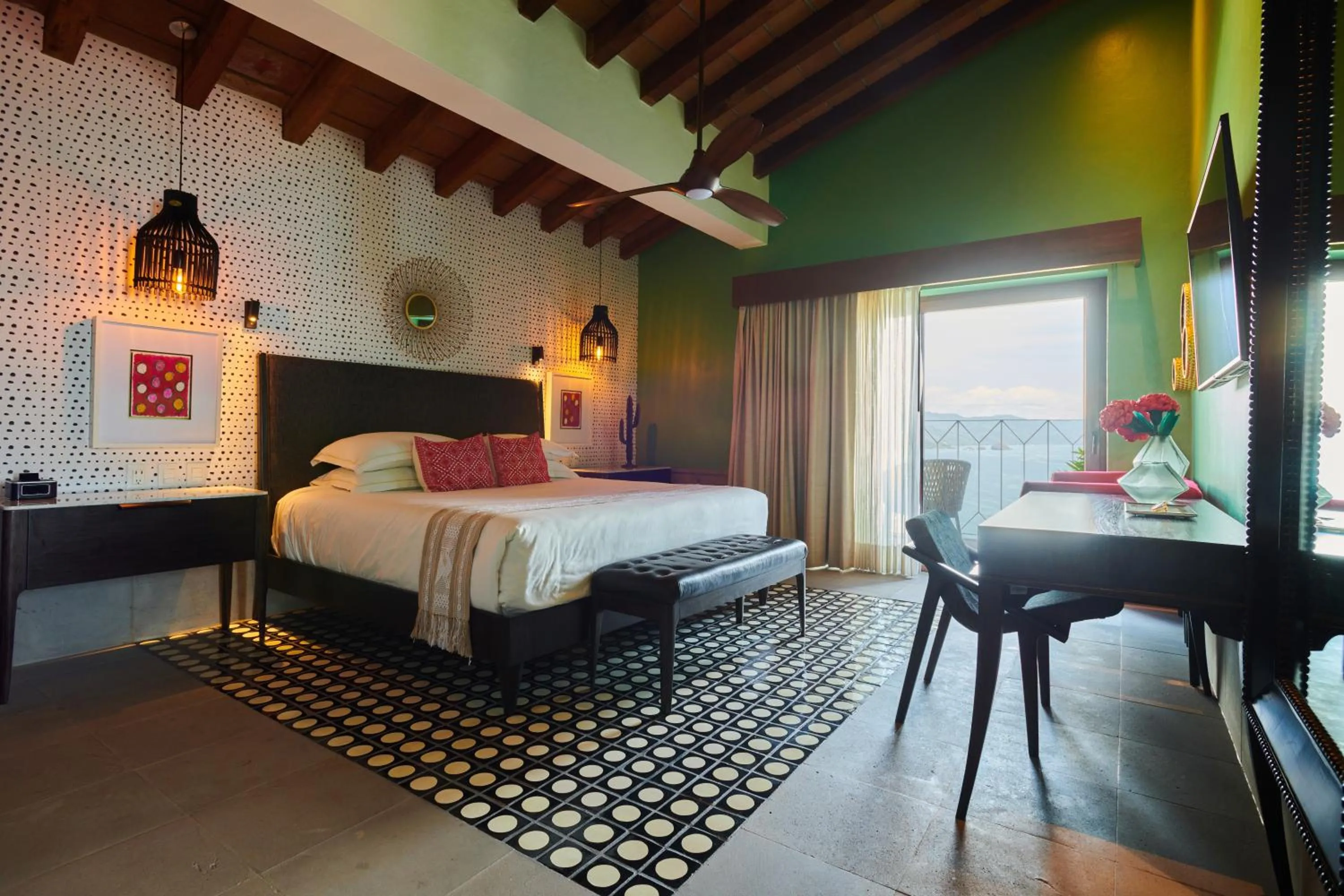 Bedroom, Bed in Hotel Boutique Luxury Patio Azul