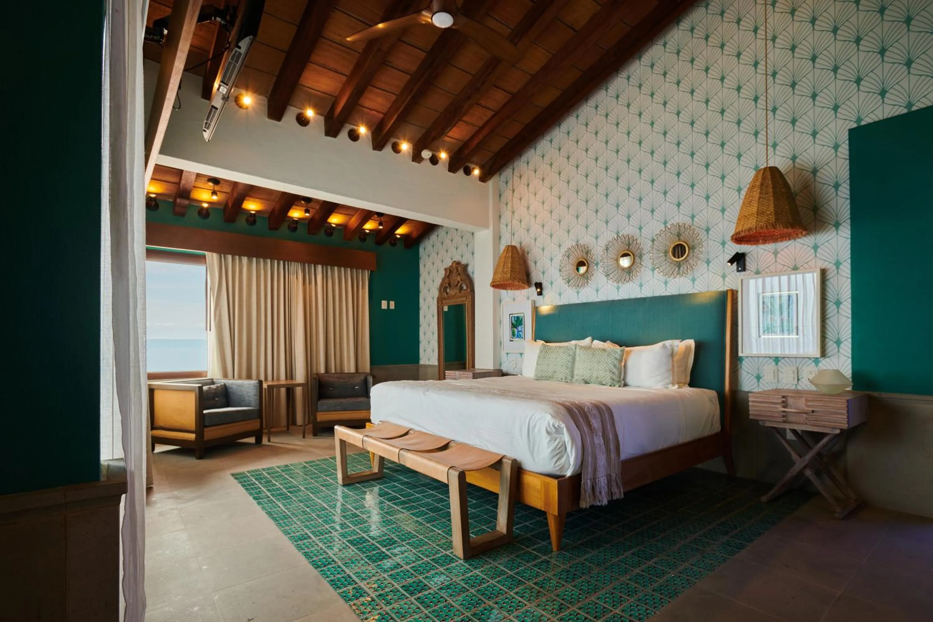 Bedroom, Bed in Hotel Boutique Luxury Patio Azul