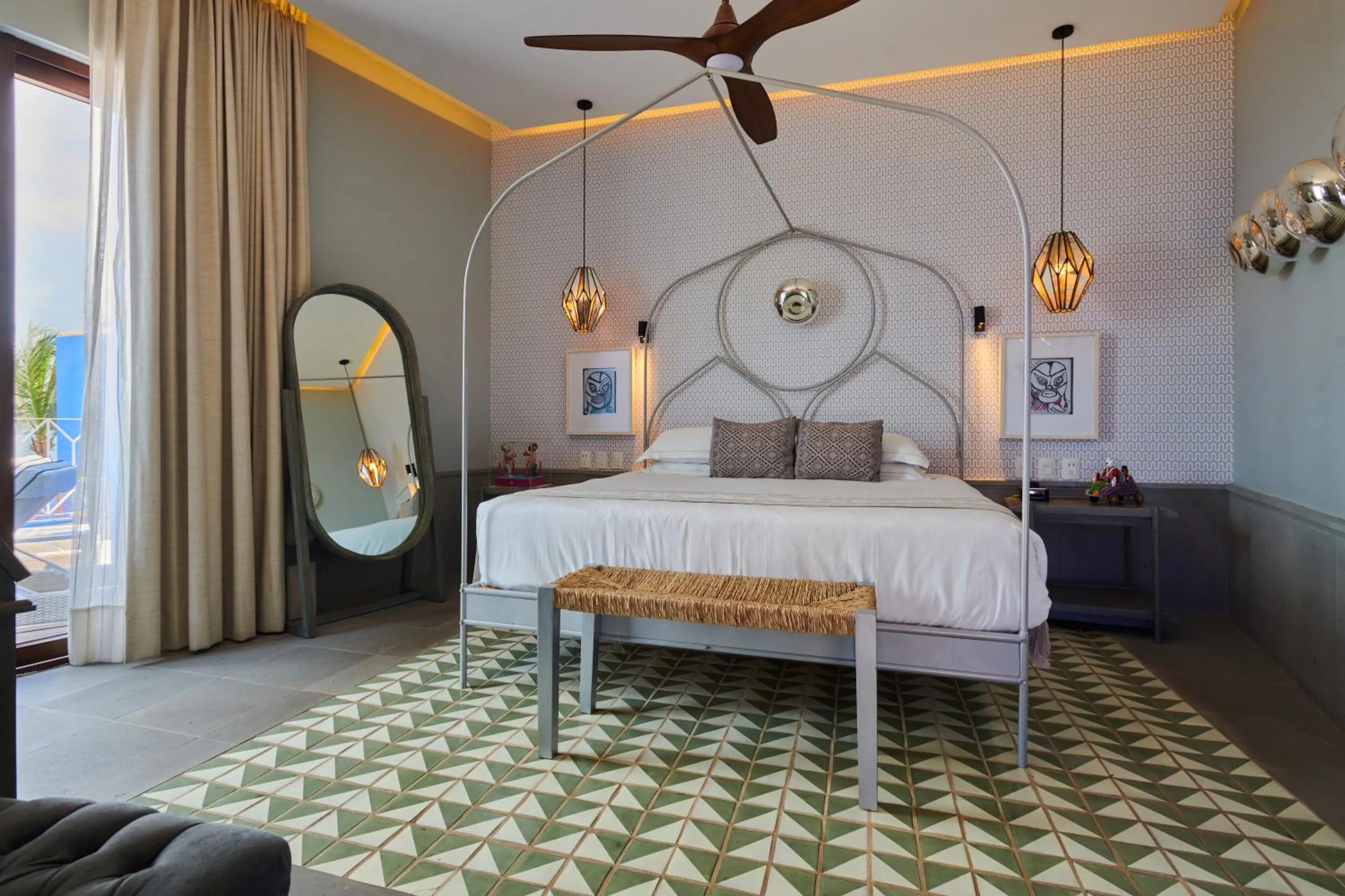 Bedroom, Bed in Hotel Boutique Luxury Patio Azul